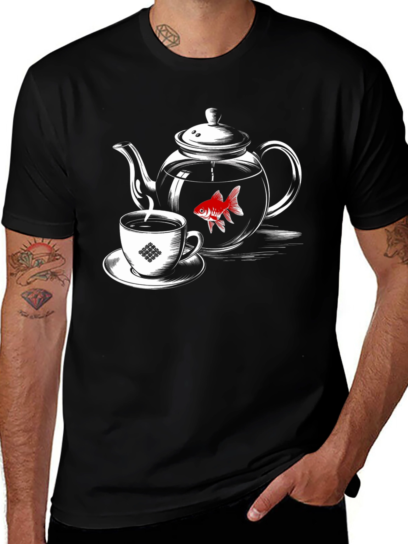 Variant 27 of Tea Time Goldfish T-Shirt