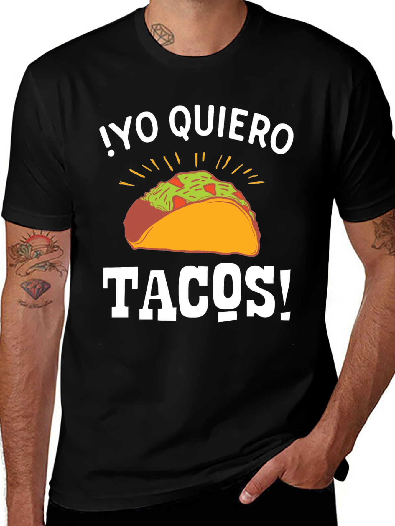 Variant 21 of Yo Quiero Tacos Graphic T-Shirt - Funny Foodie Tee
