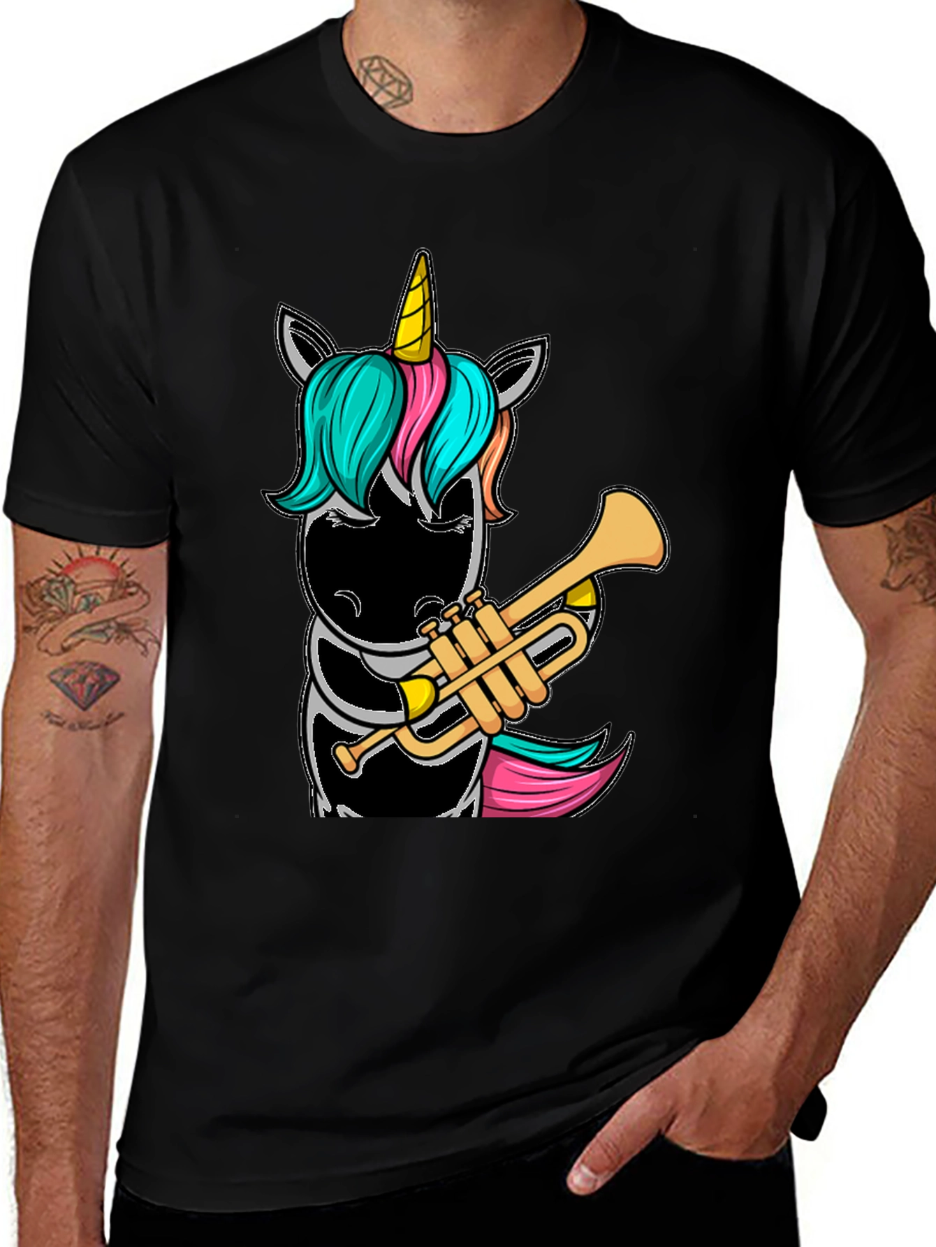 Variant 5 of Unicorn Trumpet Player Graphic Tee