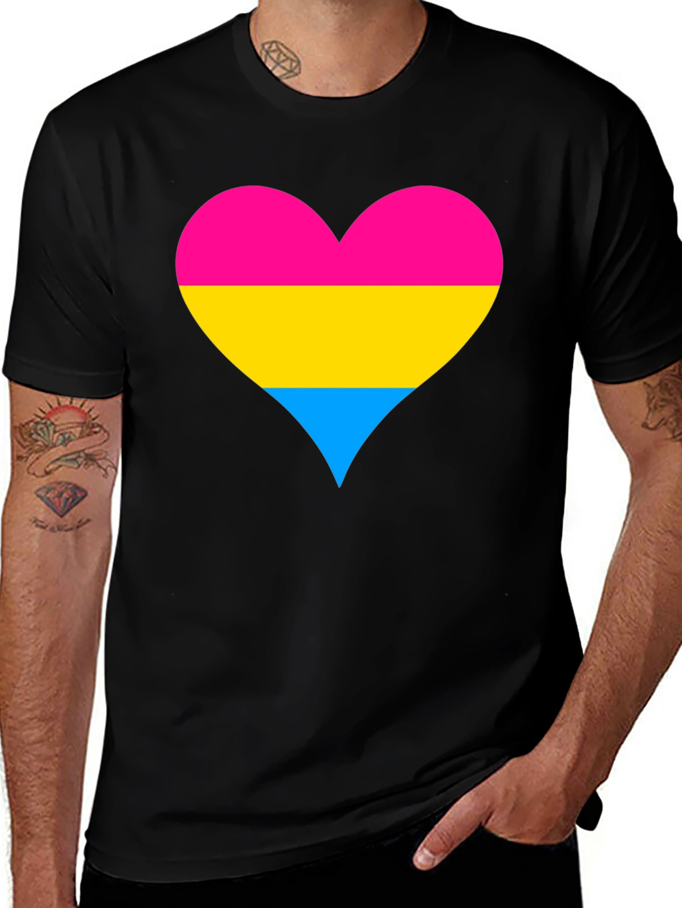 Pansexual Pride Heart T-Shirt