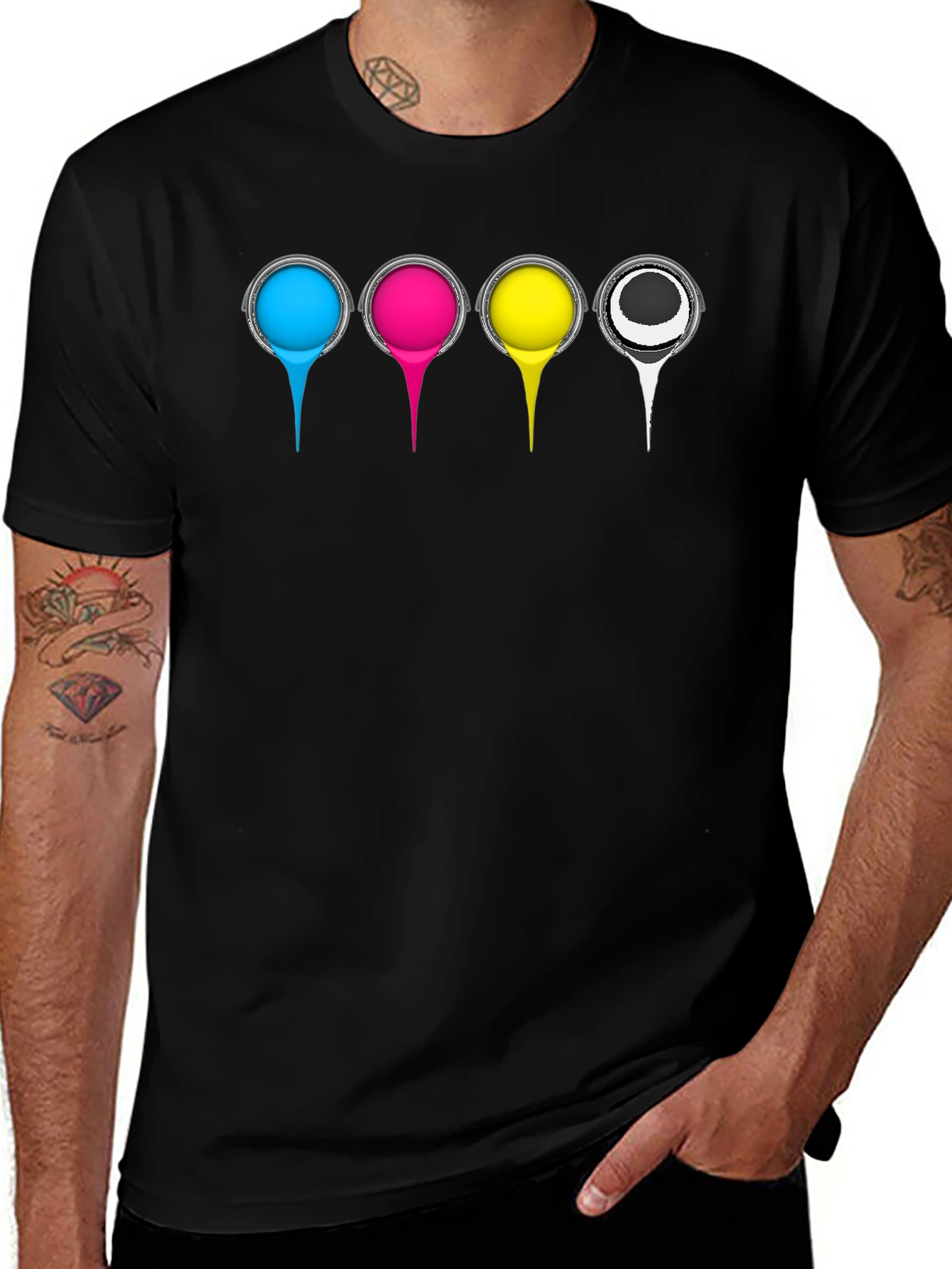CMYK Color Print T-Shirt