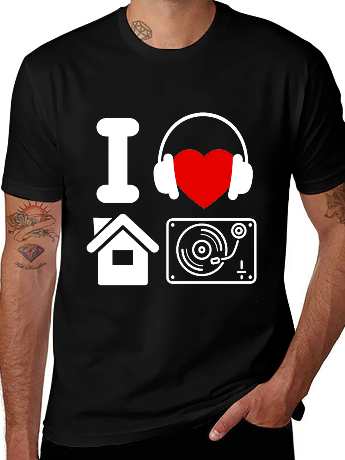 Variant 9 of I Love House Music T-Shirt - DJ Gift