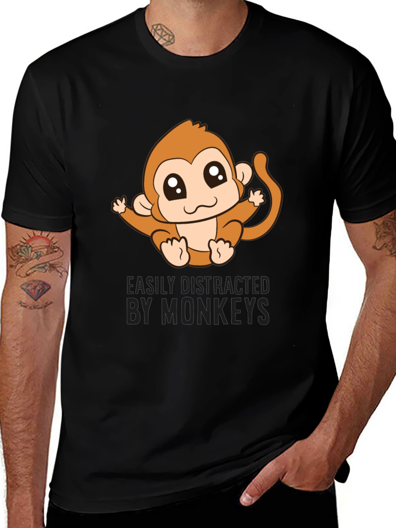 Variant 8 of Easily Distracted by Monkeys T-Shirt