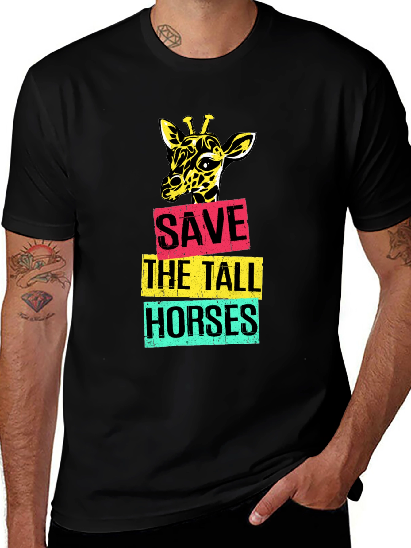Variant 19 of Save the Tall Horses Giraffe Graphic Tee