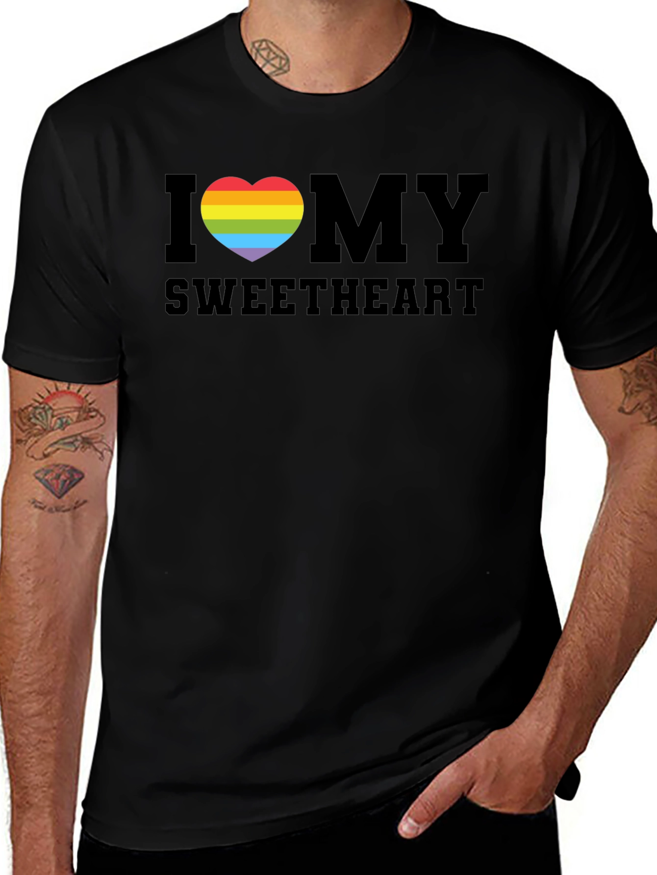Variant 23 of I Love My Sweetheart LGBTQ Pride T-Shirt