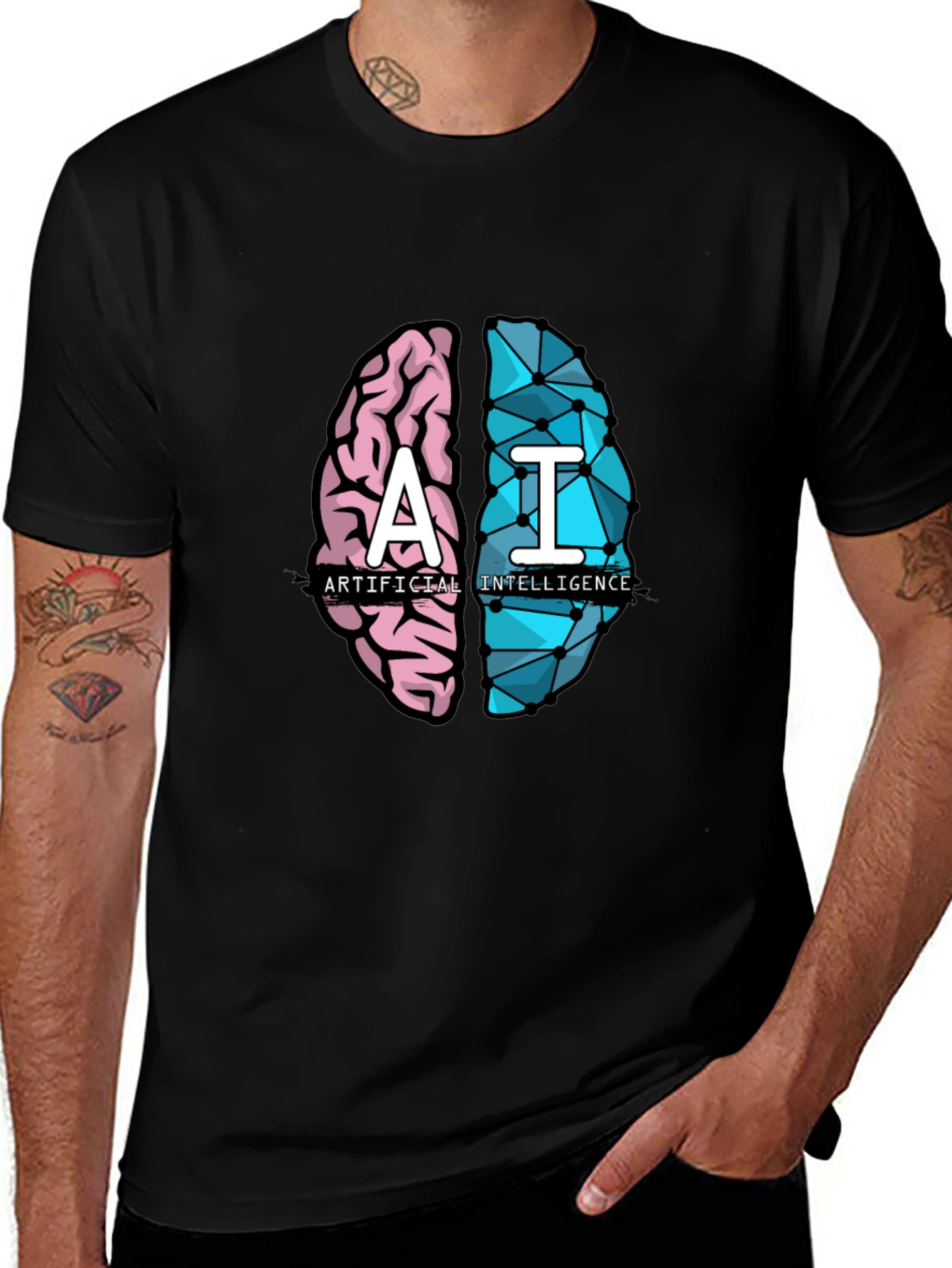 AI Brain T-Shirt - Artificial Intelligence Design