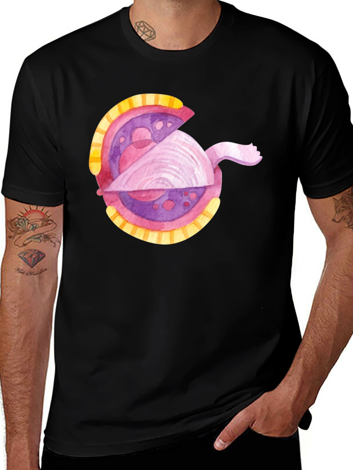 Variant 5 of Cartoon Clam Shell Graphic Tee