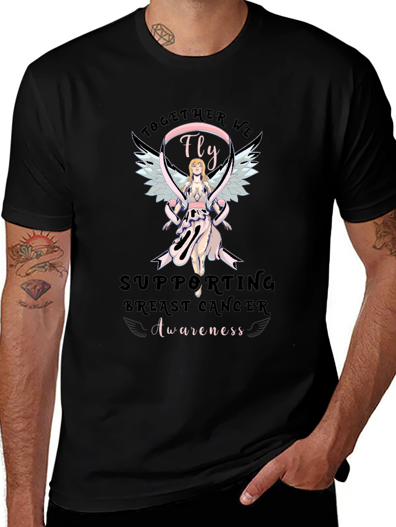 Variant 22 of Together We Fly Breast Cancer Awareness T-Shirt