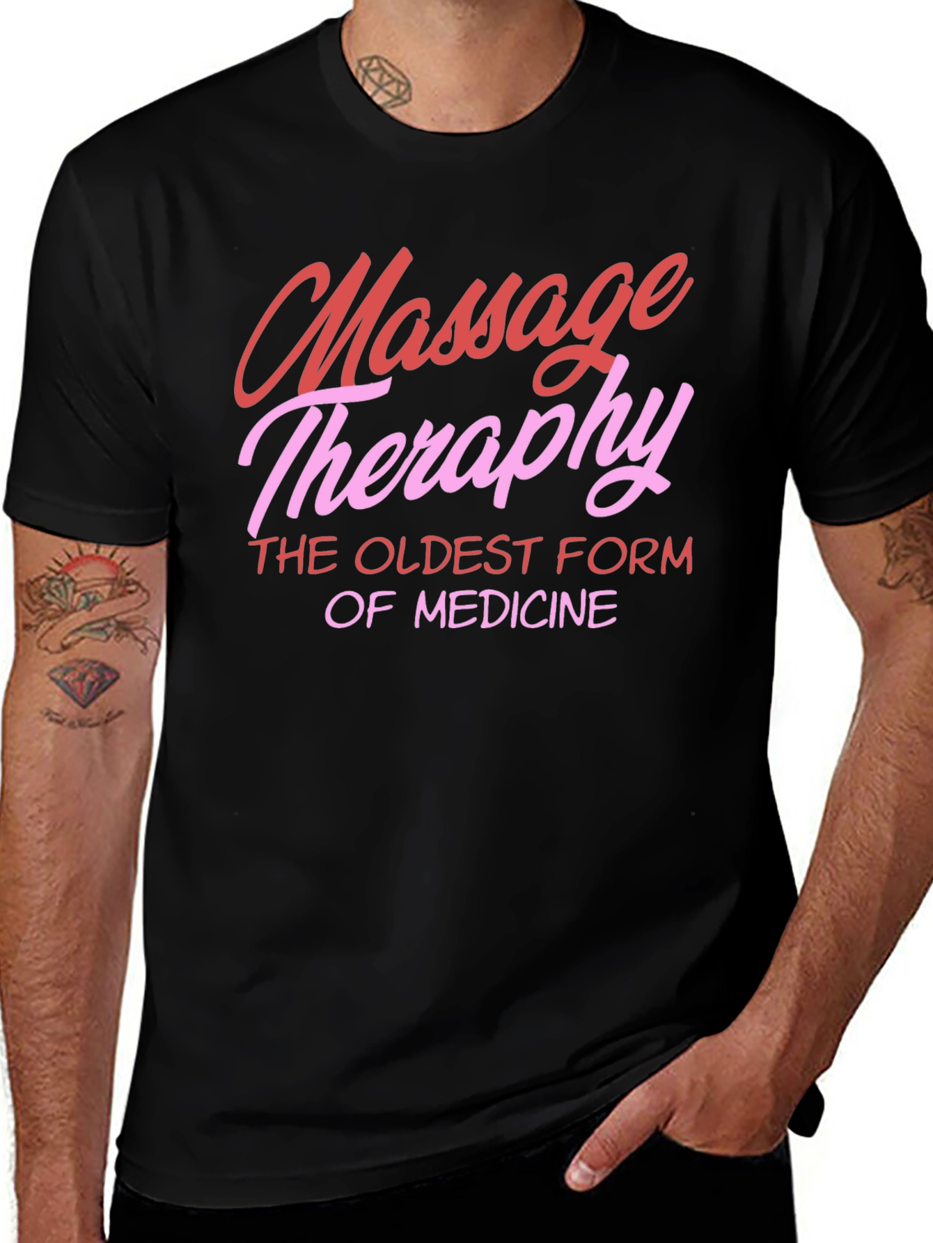 Variant 29 of Massage Therapy T-Shirt - Oldest Form of Medicine