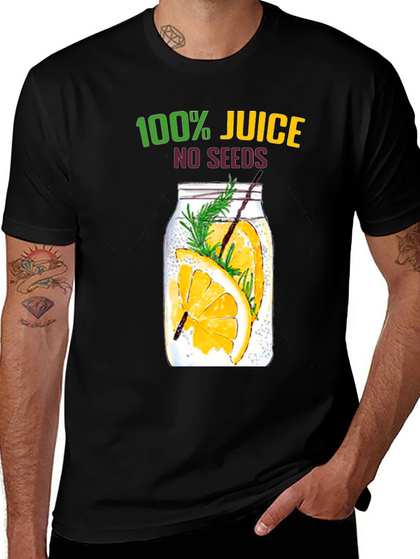 Variant 30 of 100% Juice No Seeds Graphic T-Shirt