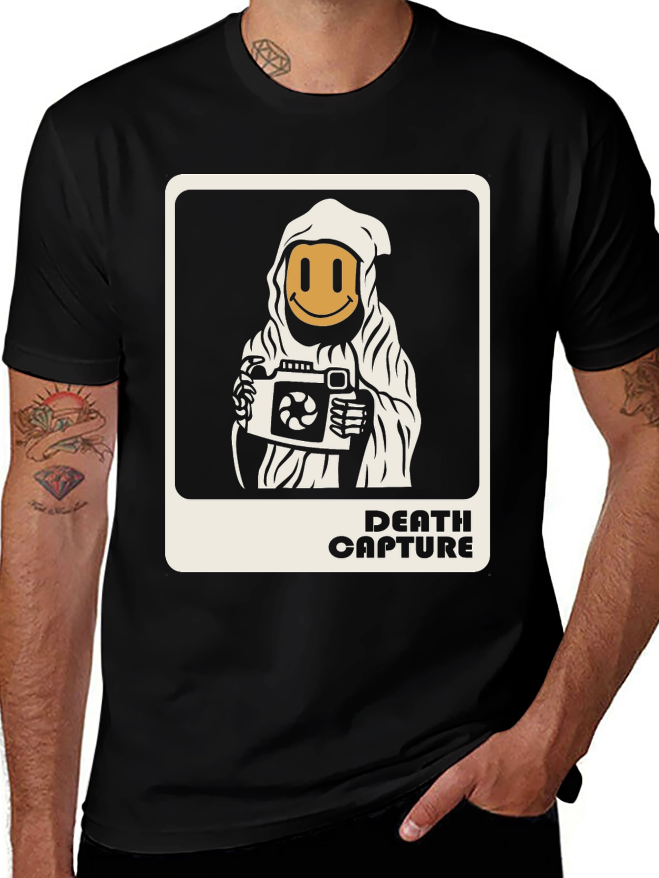 Death Capture Graphic Tee - Unisex Black T-Shirt