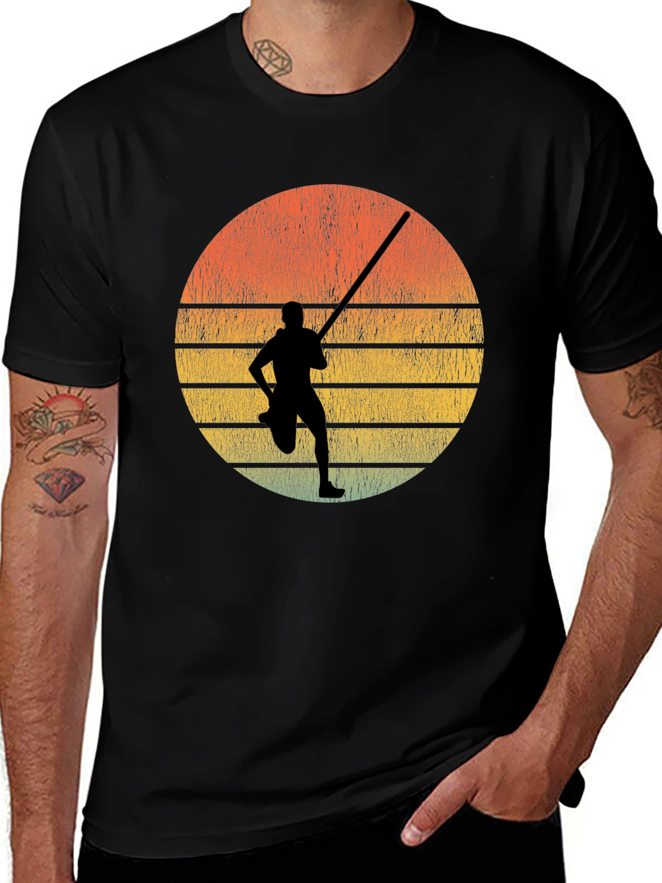 Variant 19 of Retro Sunset Pole Vault T-Shirt