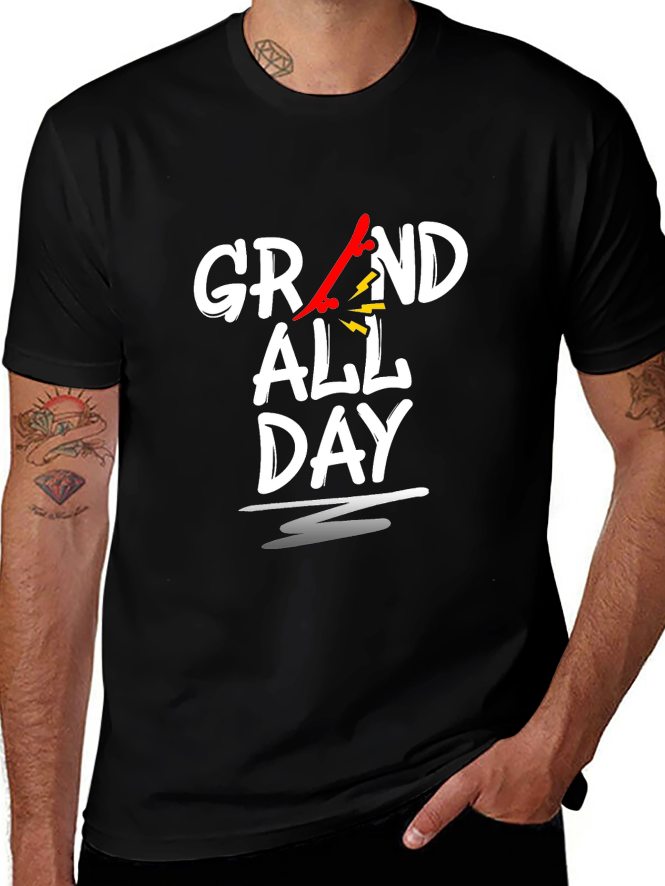 Variant 28 of Grand All Day Graphic T-Shirt - Black