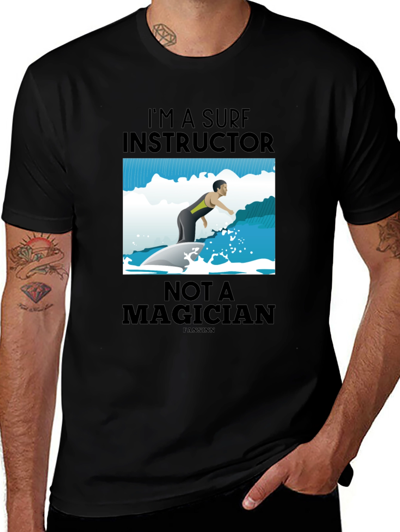 Variant 12 of Surf Instructor Graphic Tee - Not A Magician