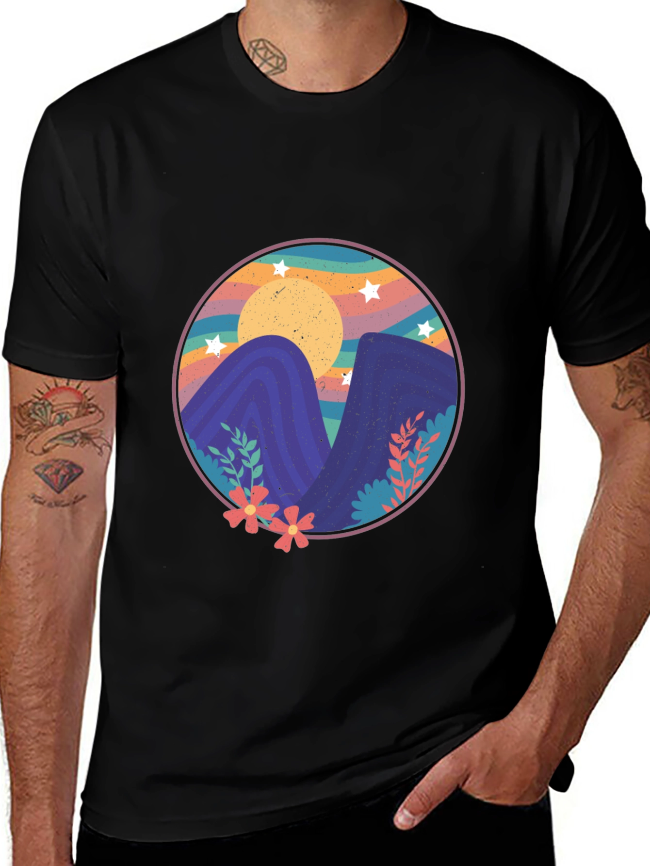 Variant 5 of Nature Scene Graphic T-Shirt