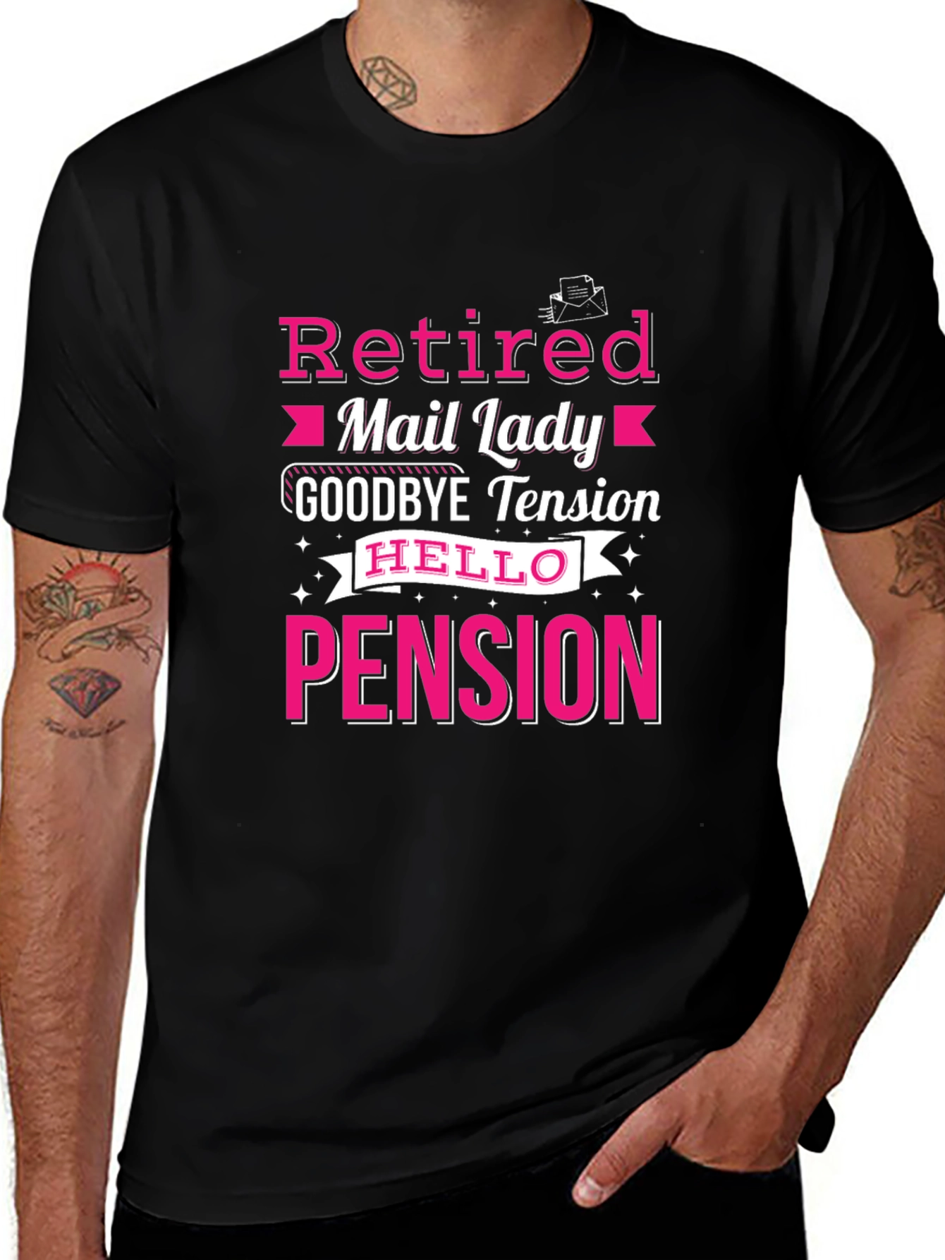Retired Mail Lady T-Shirt Pension Gift