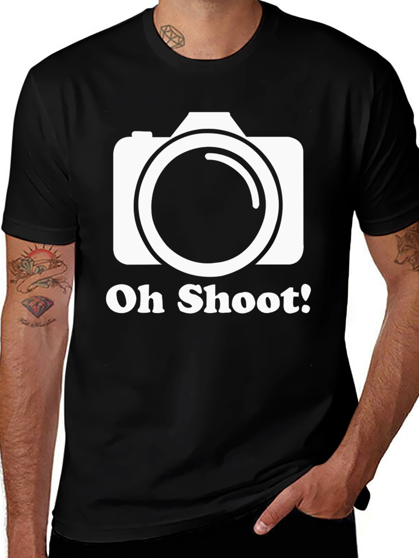 Oh Shoot! Camera Graphic Tee - Photography Humor Shirt