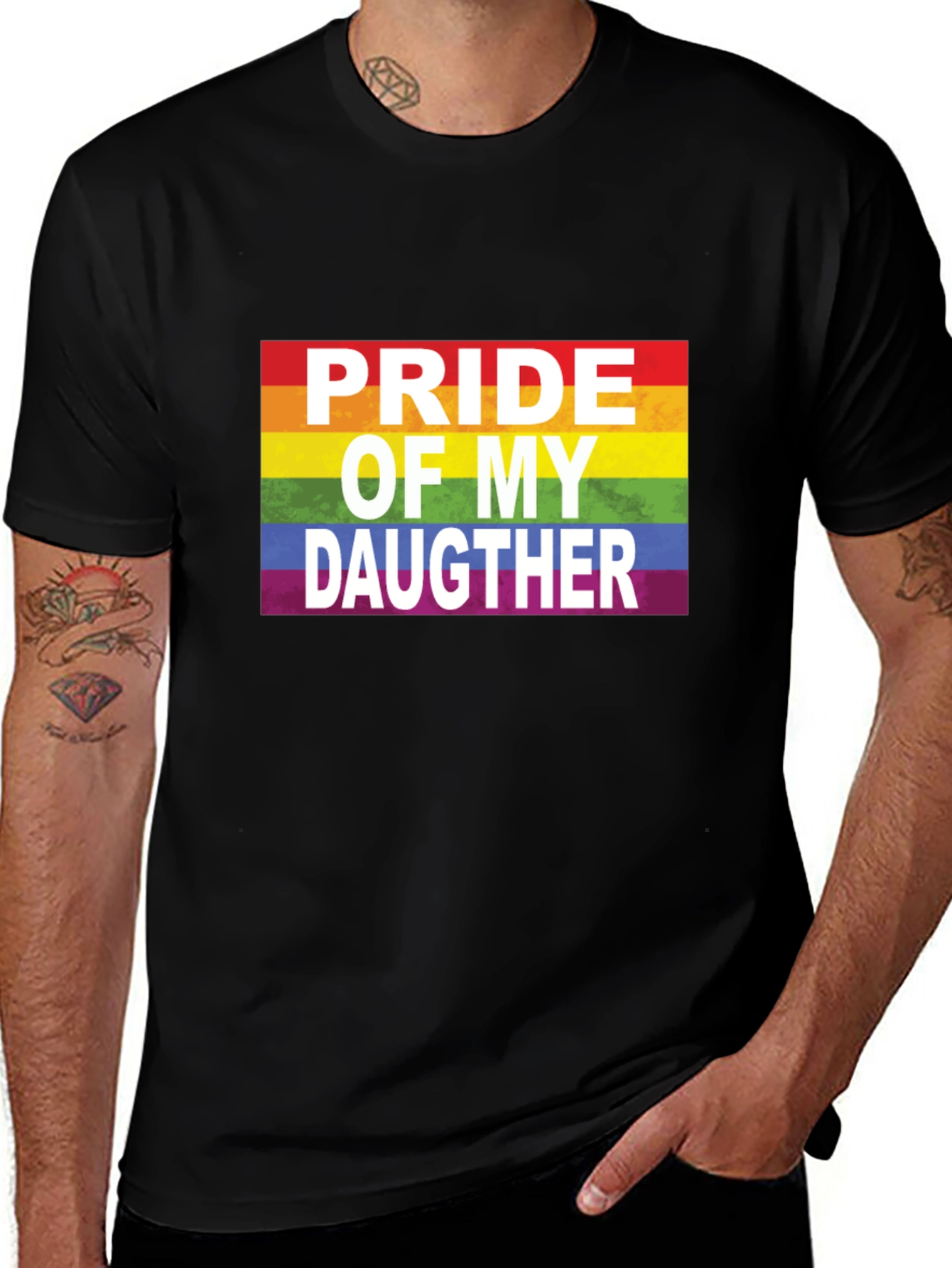 Pride of My Daughter LGBTQ+ Rainbow T-Shirt