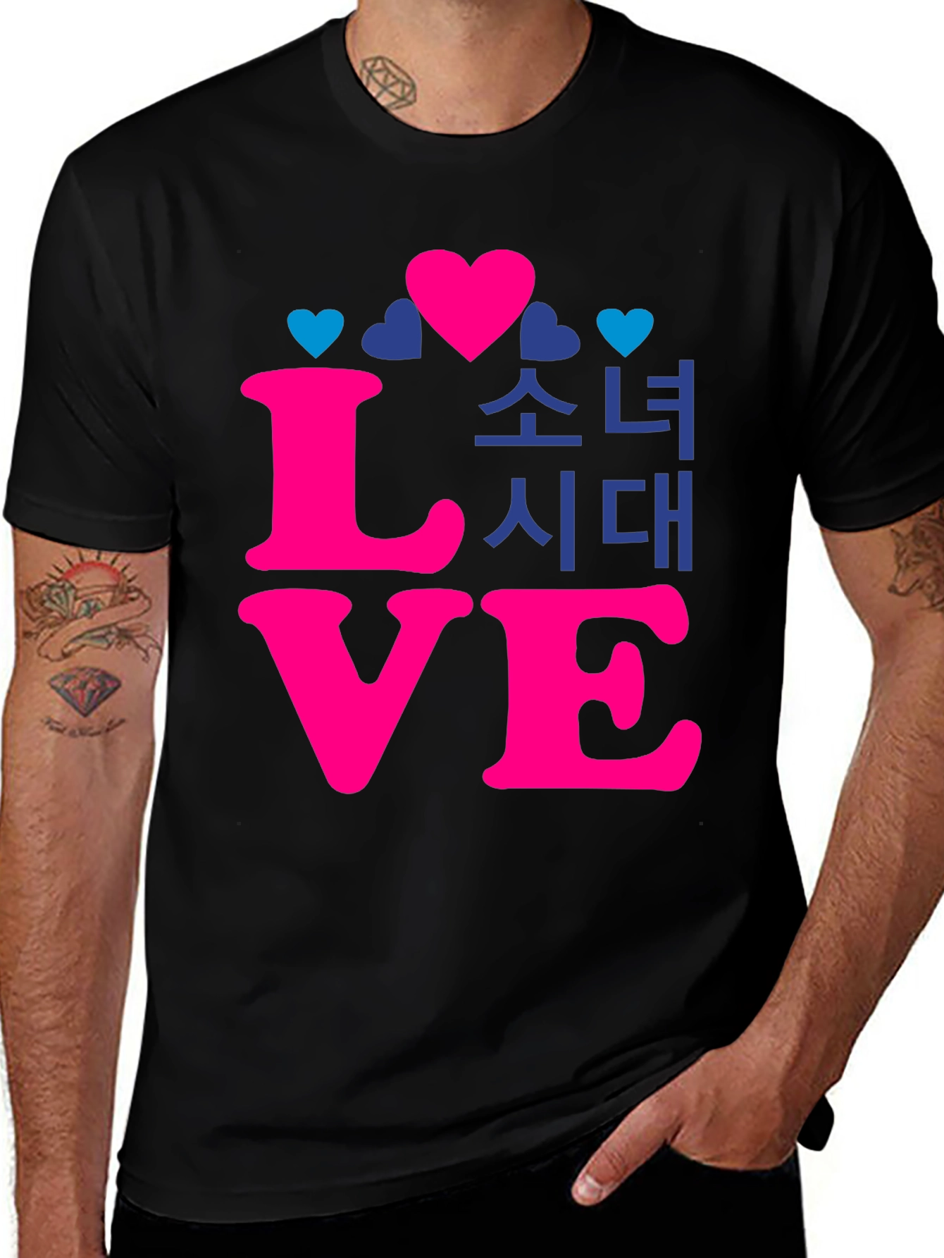 Girls Generation LOVE Black T-Shirt KPop Korean 