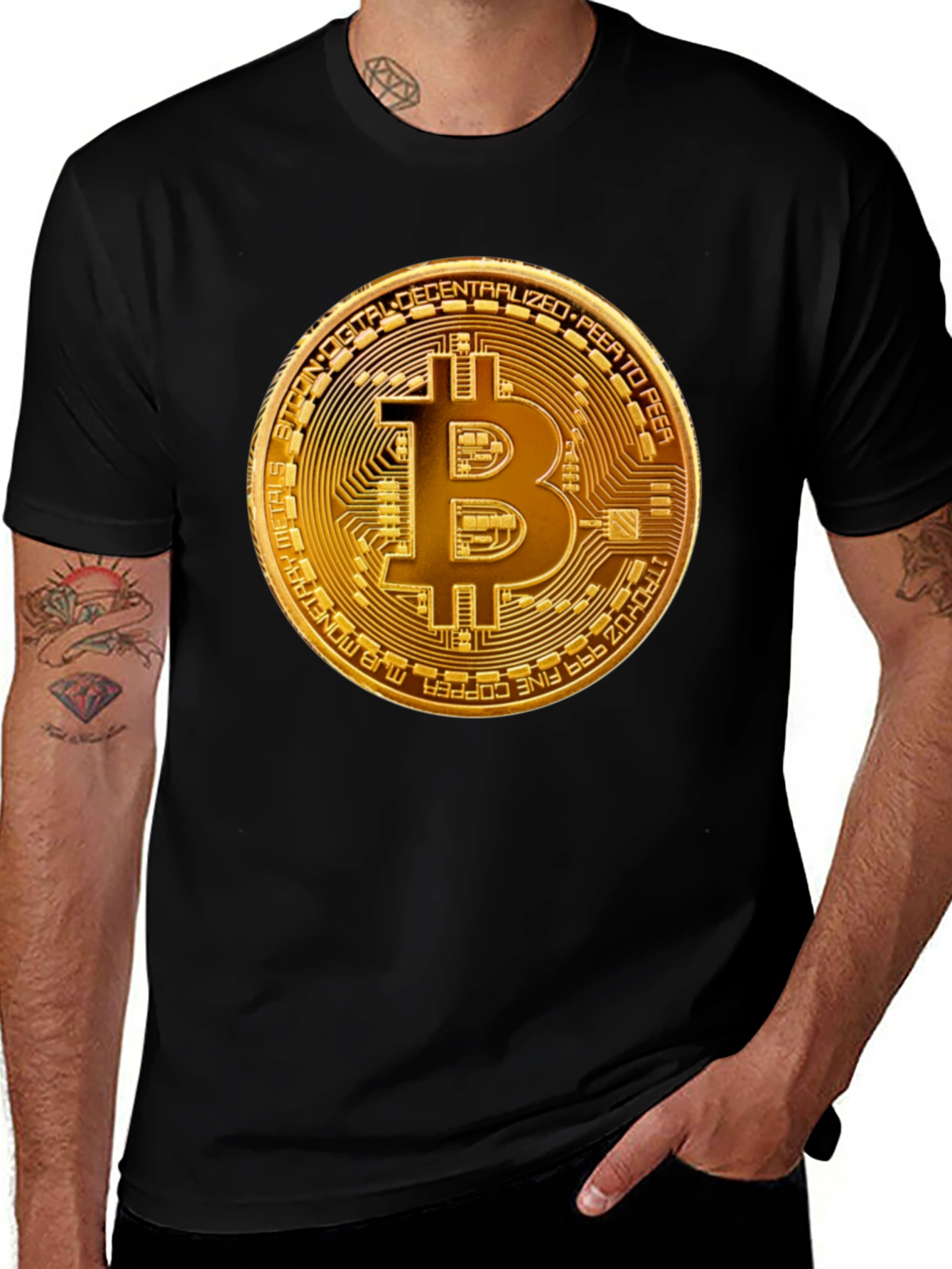 Variant 18 of Bitcoin Graphic Black T-Shirt - Cryptocurrency Fashion