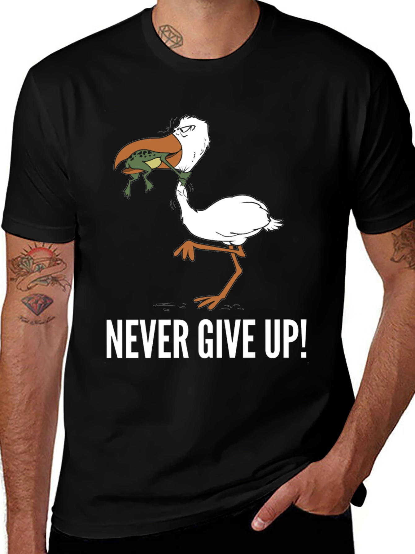 Variant 17 of Never Give Up! Graphic Print T-Shirt