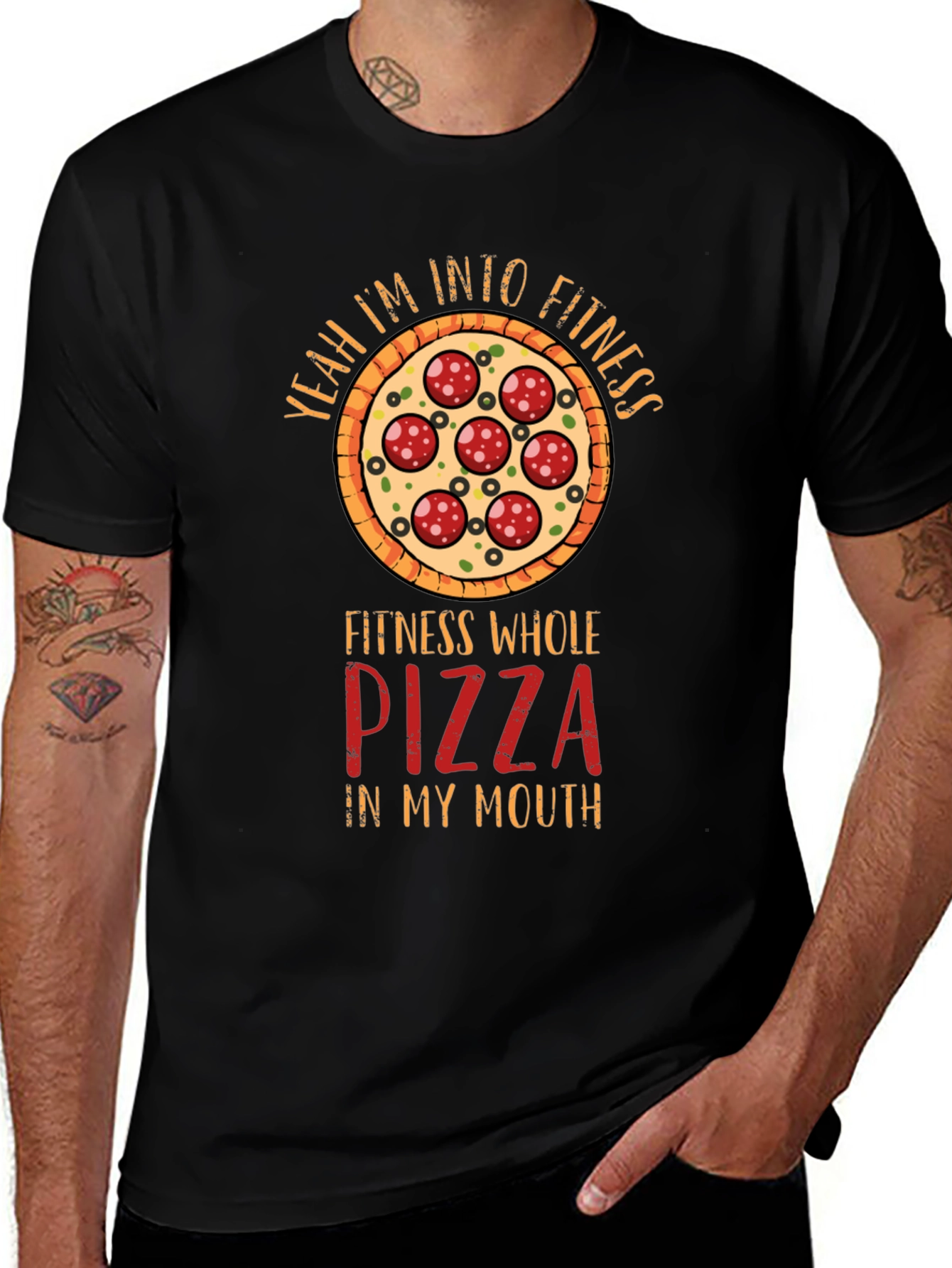 Variant 12 of Pizza Fitness Graphic Tee