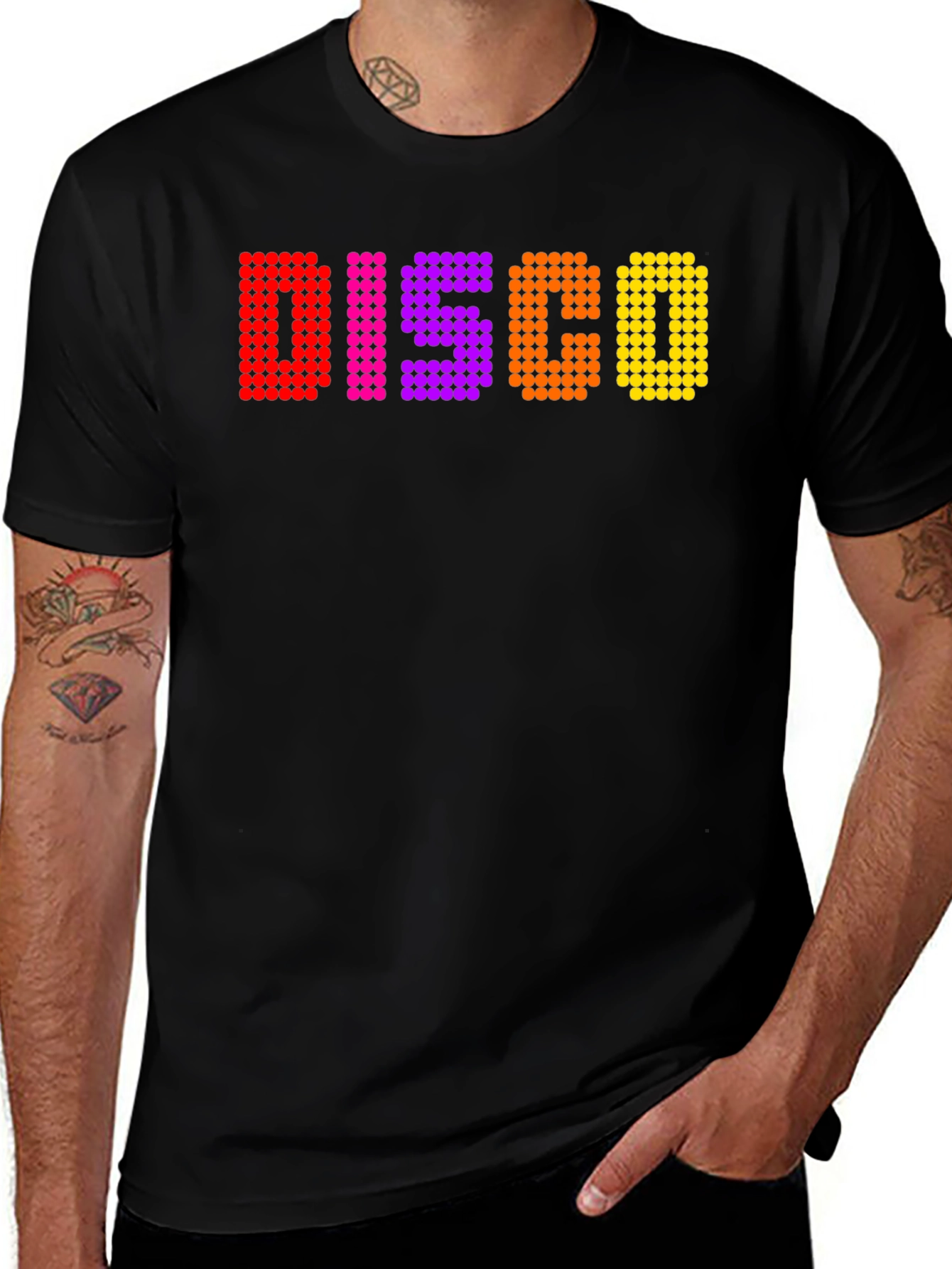 Variant 20 of Disco Dot Graphic T-Shirt - Retro Party Tee