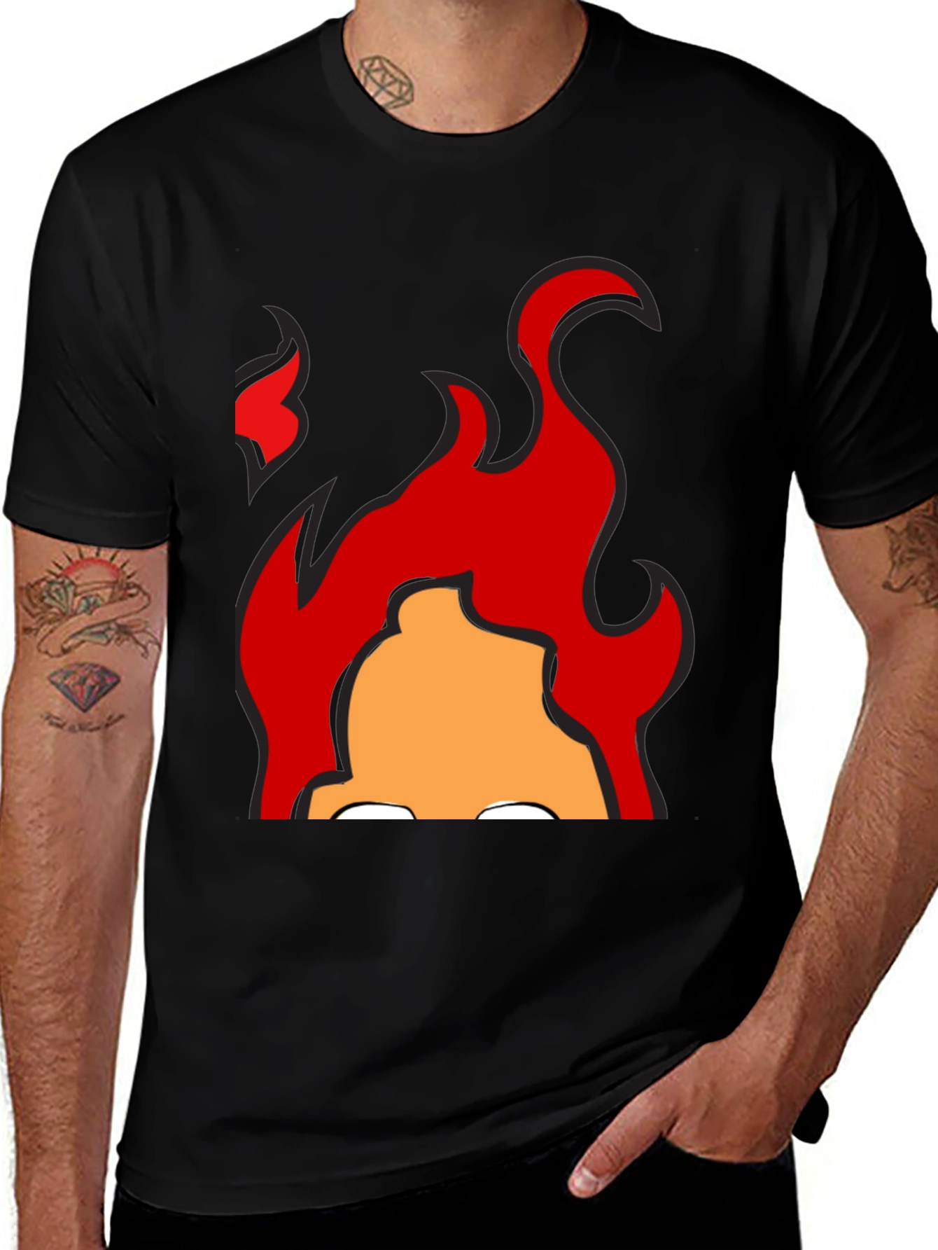 Futurama Fry Peek-a-Boo Black T-Shirt