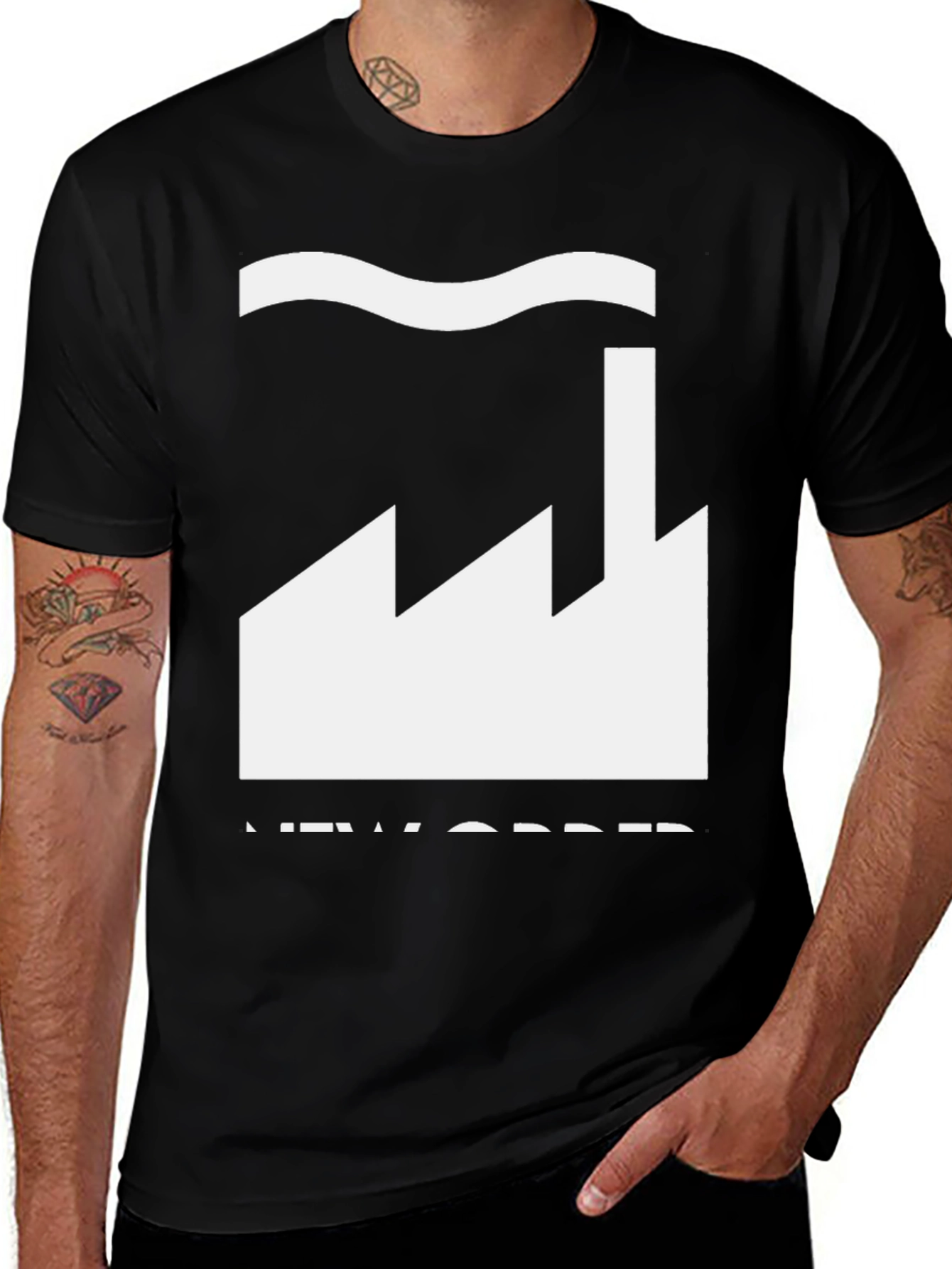 Variant 20 of New Order Factory Graphic Black T-Shirt