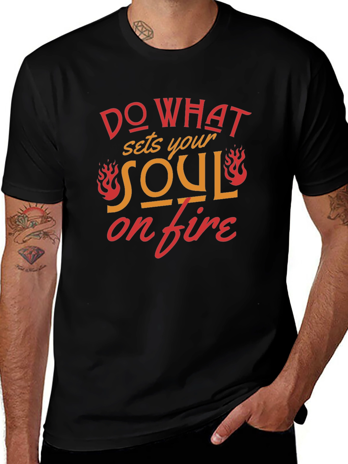 Variant 3 of Soul On Fire Graphic T-Shirt - Black