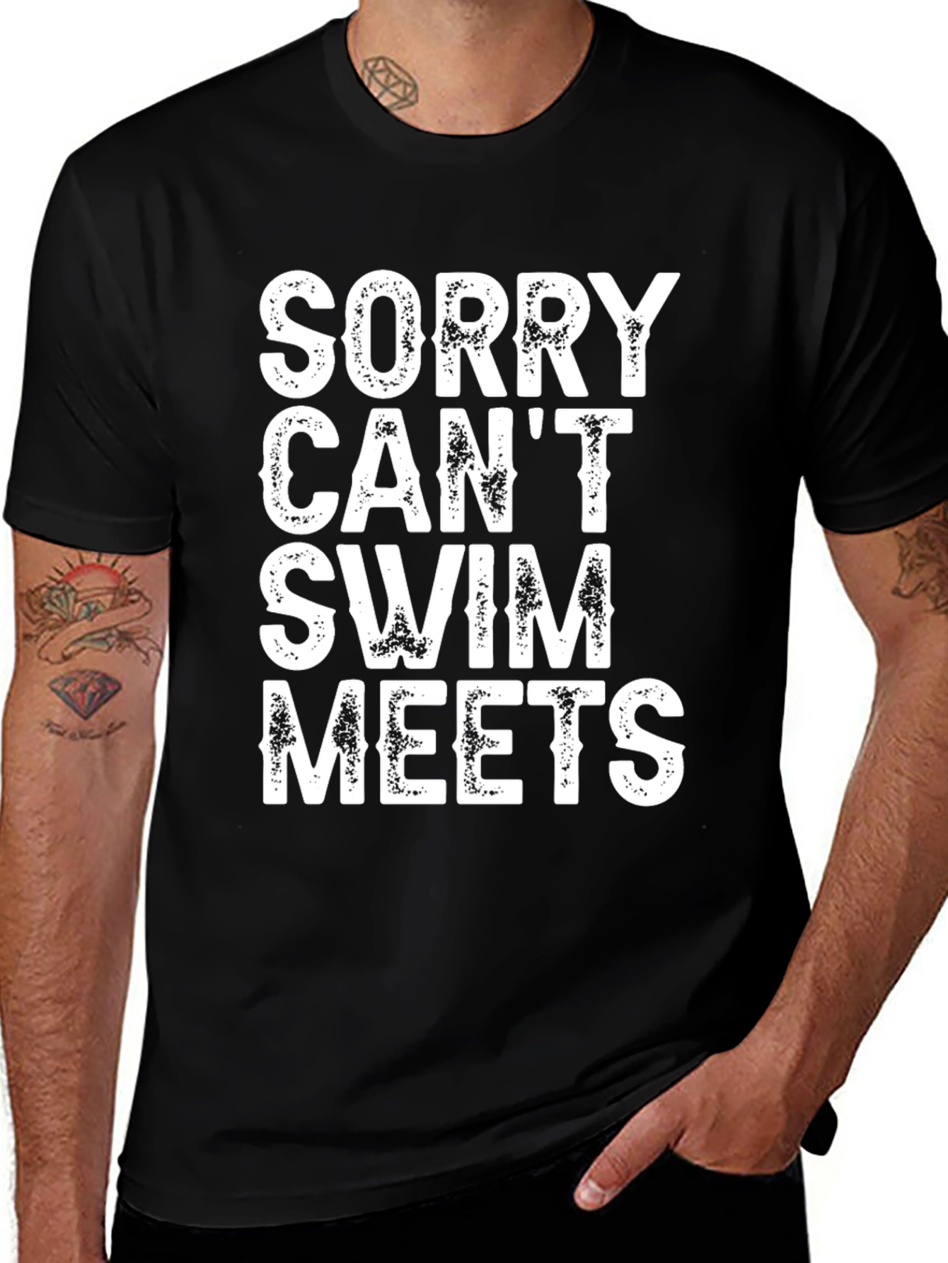 Variant 9 of Funny Sorry Can't Swim Meets T-Shirt