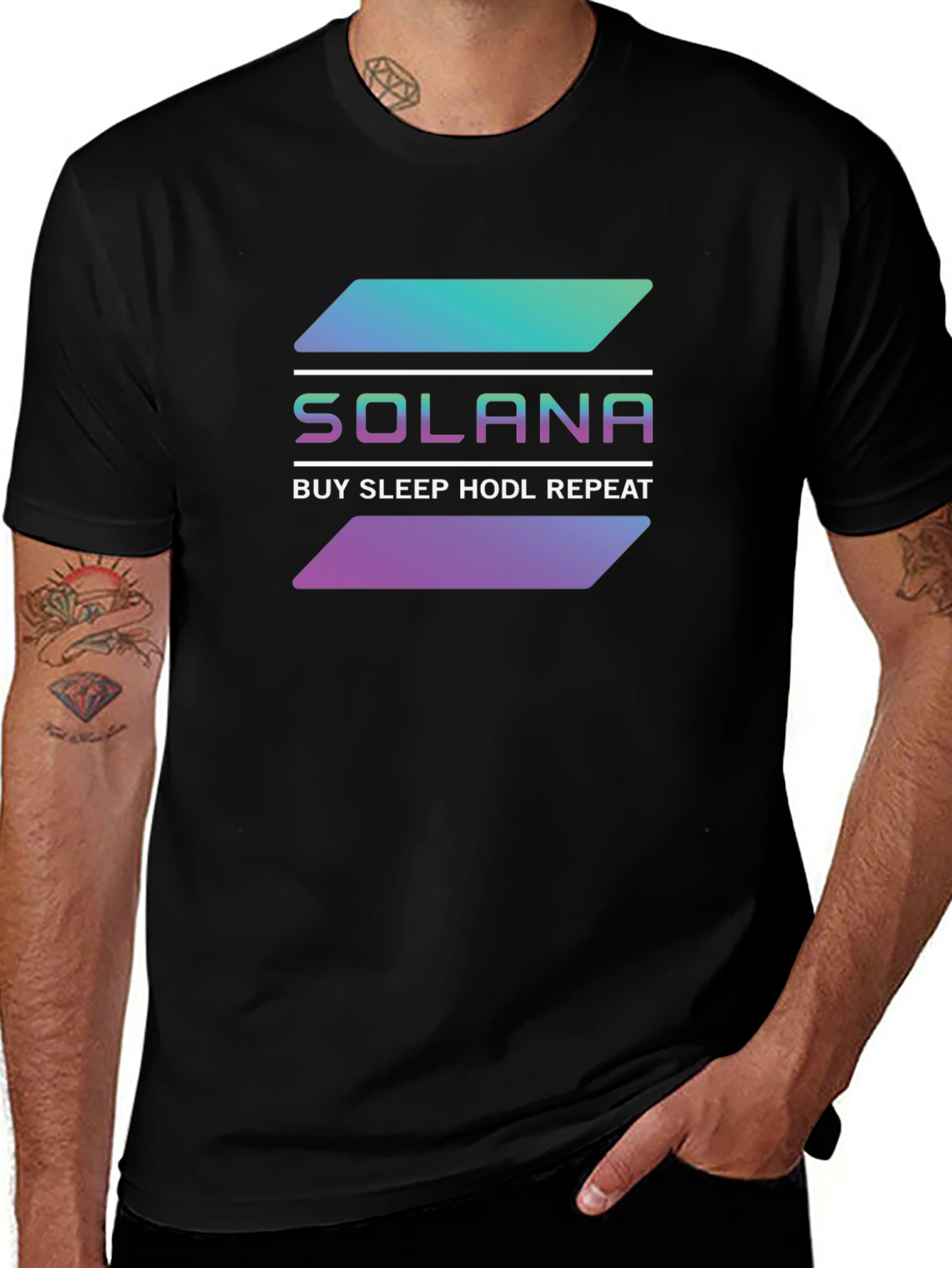 Solana HODL T-Shirt - Crypto Investor Apparel