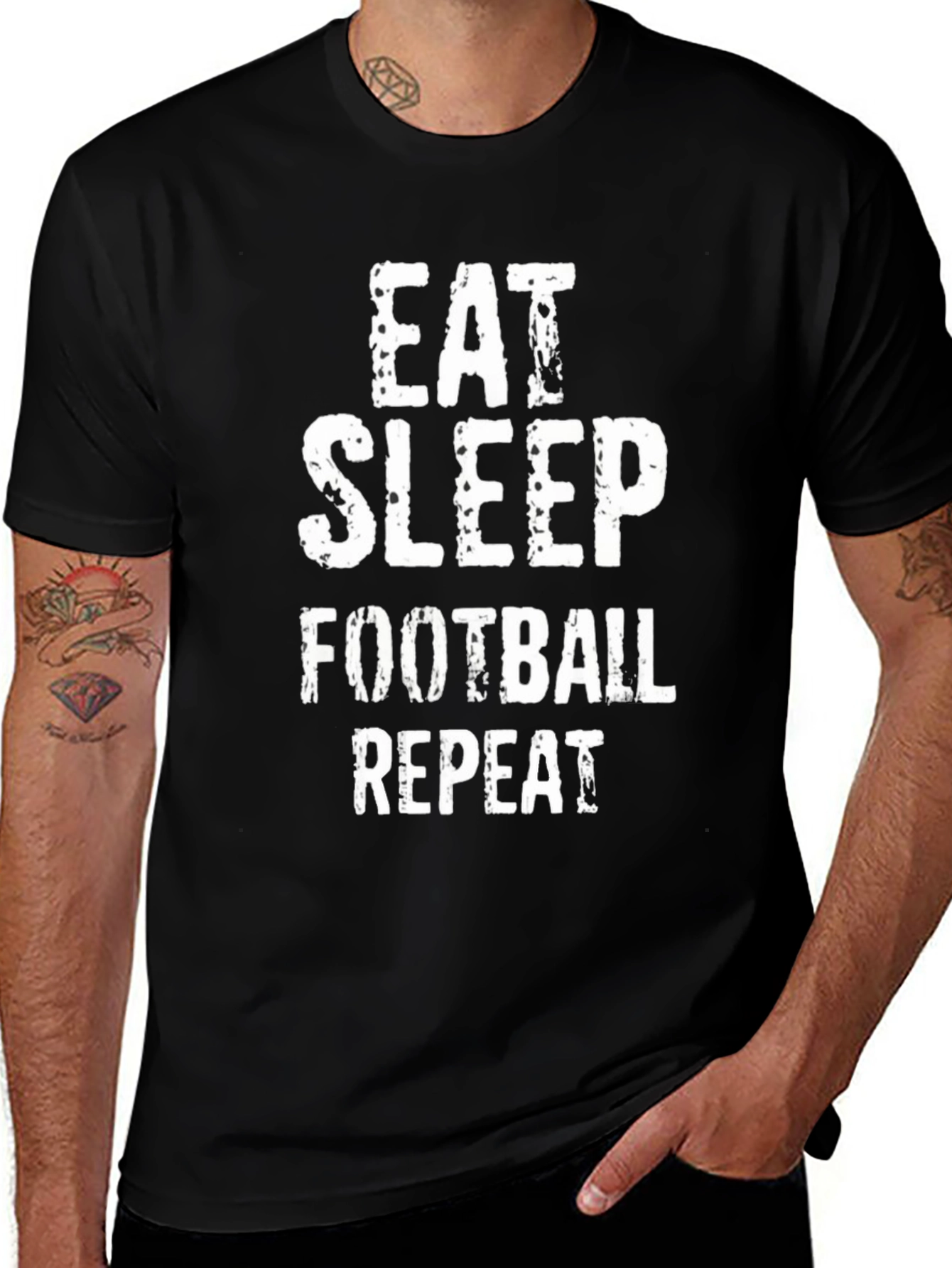 Variant 28 of Eat Sleep Football Repeat T-Shirt