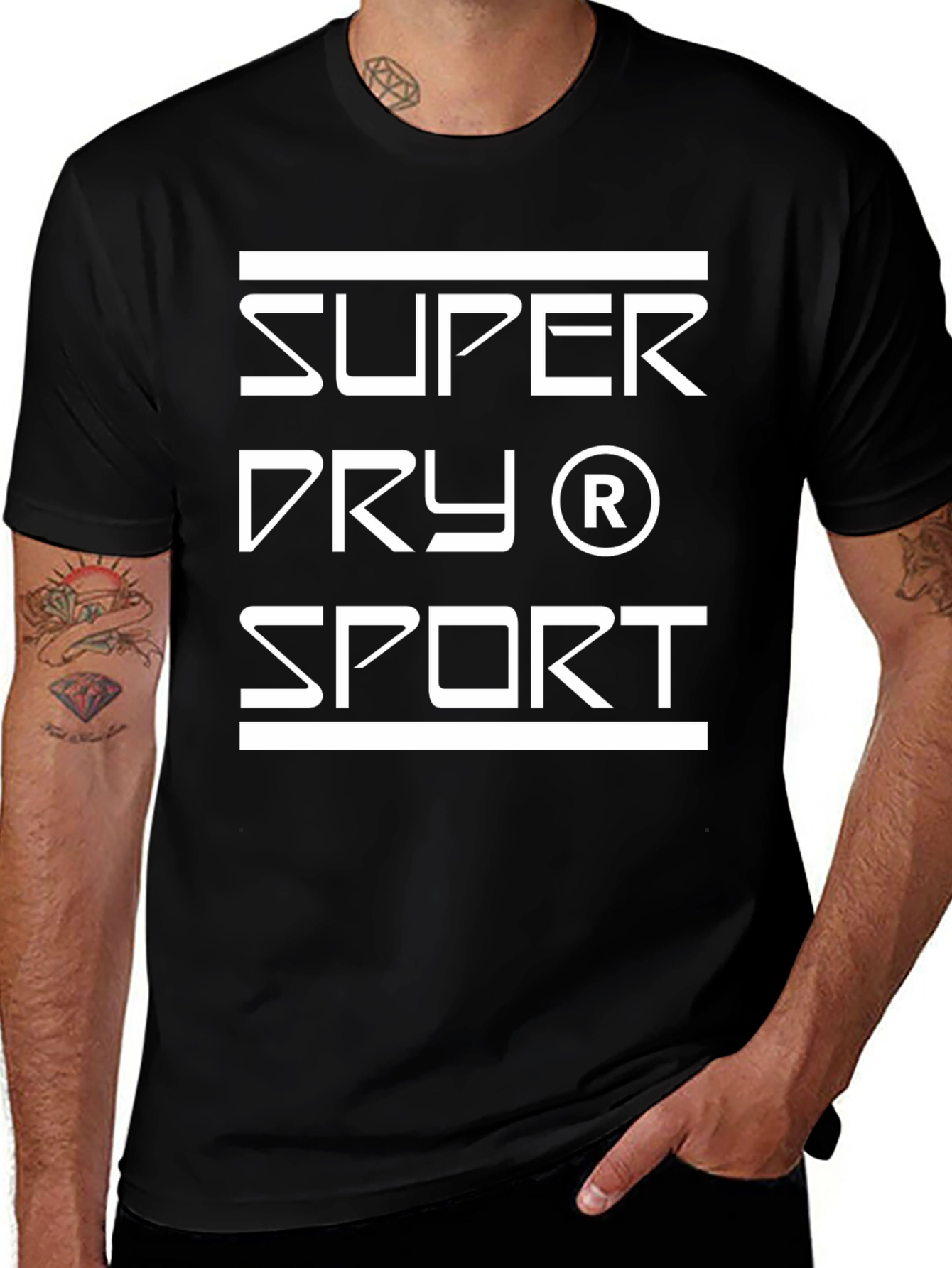 Variant 15 of Super Dry Sport Graphic Black T-Shirt