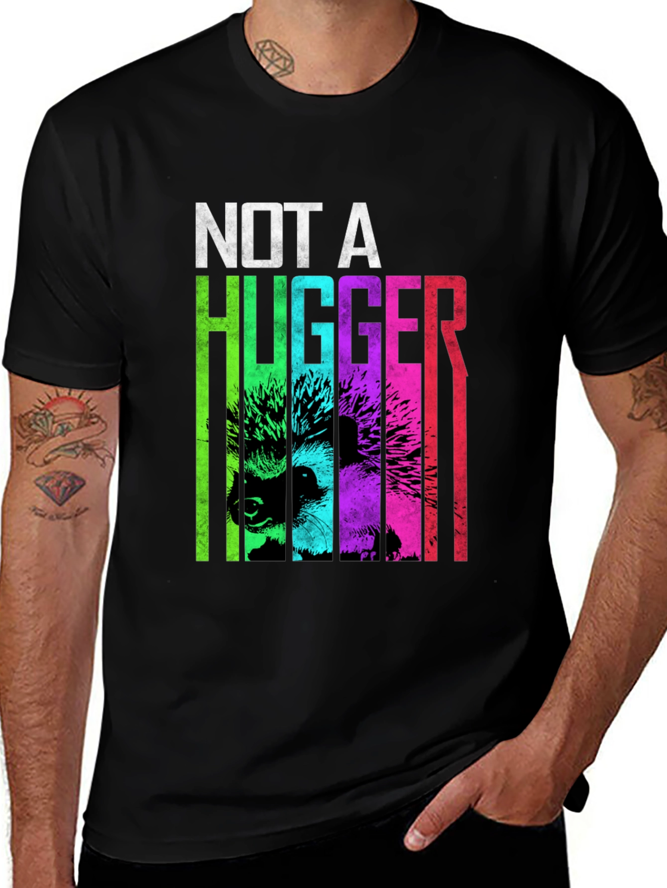 Not a Hugger Hedgehog Graphic Tee