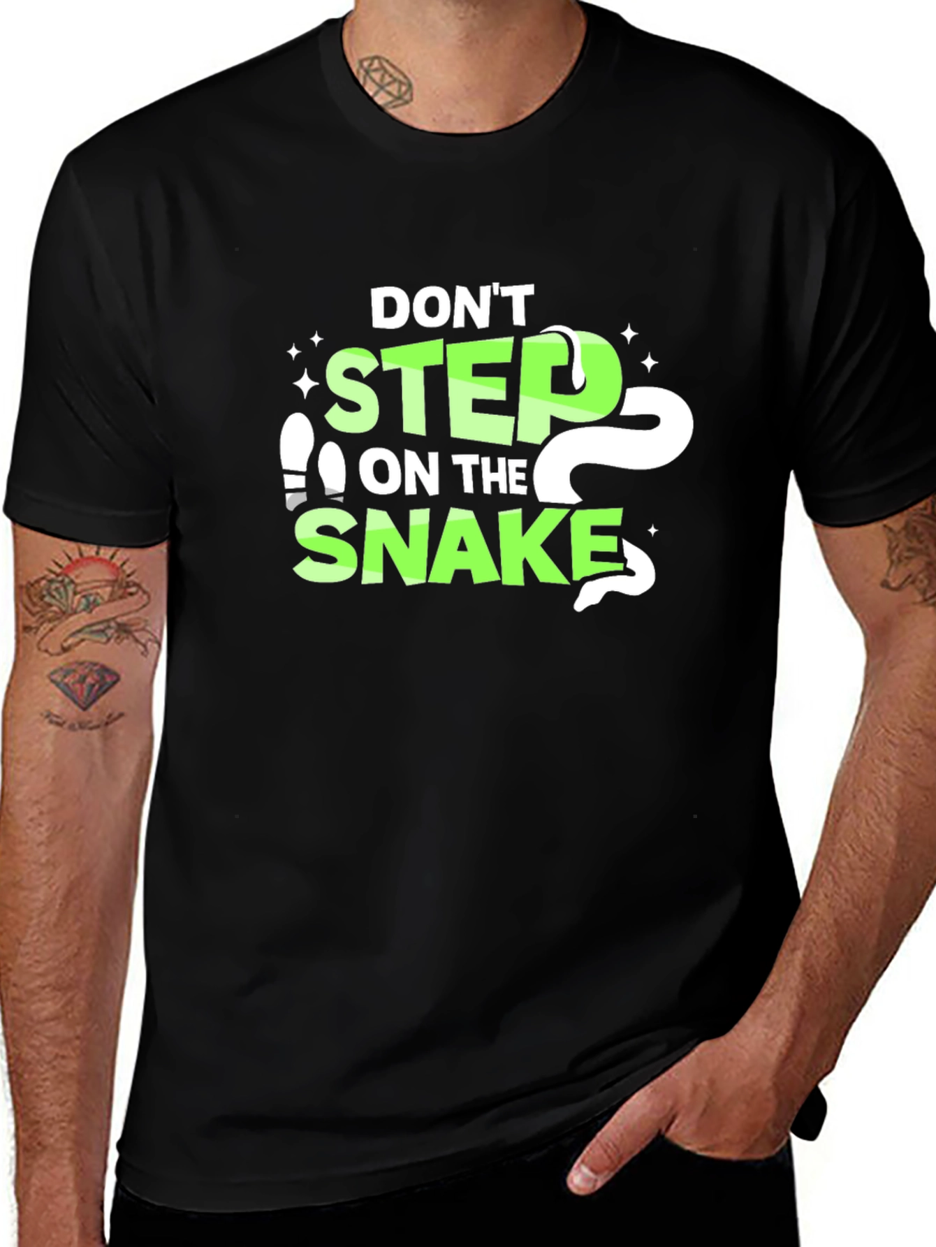 Variant 4 of Don't Step on the Snake T-Shirt - Funny Graphic Tee
