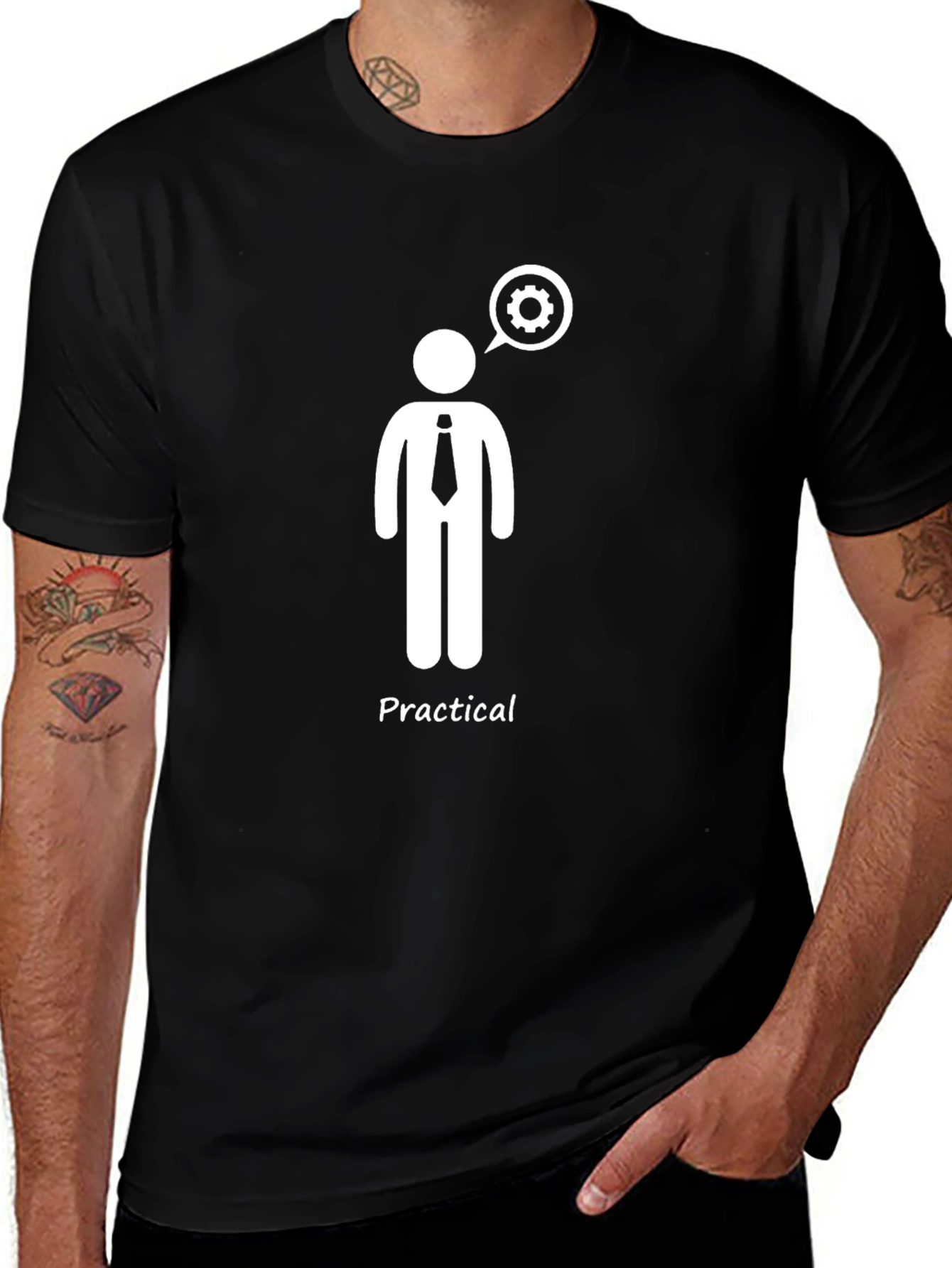 Variant 2 of Practical Thinker T-Shirt - Black
