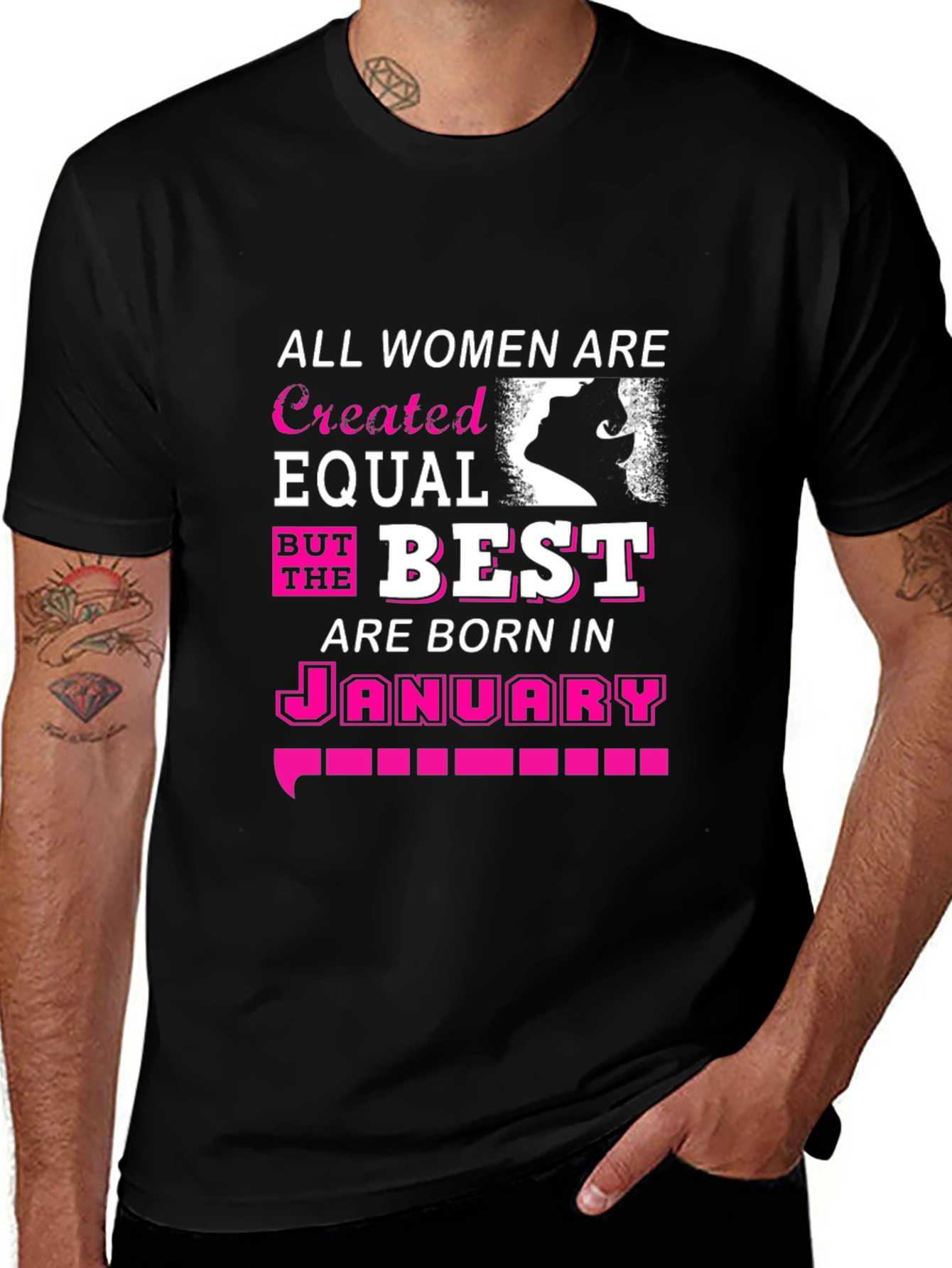Variant 2 of All Women Are Created Equal January Birthday T-Shirt