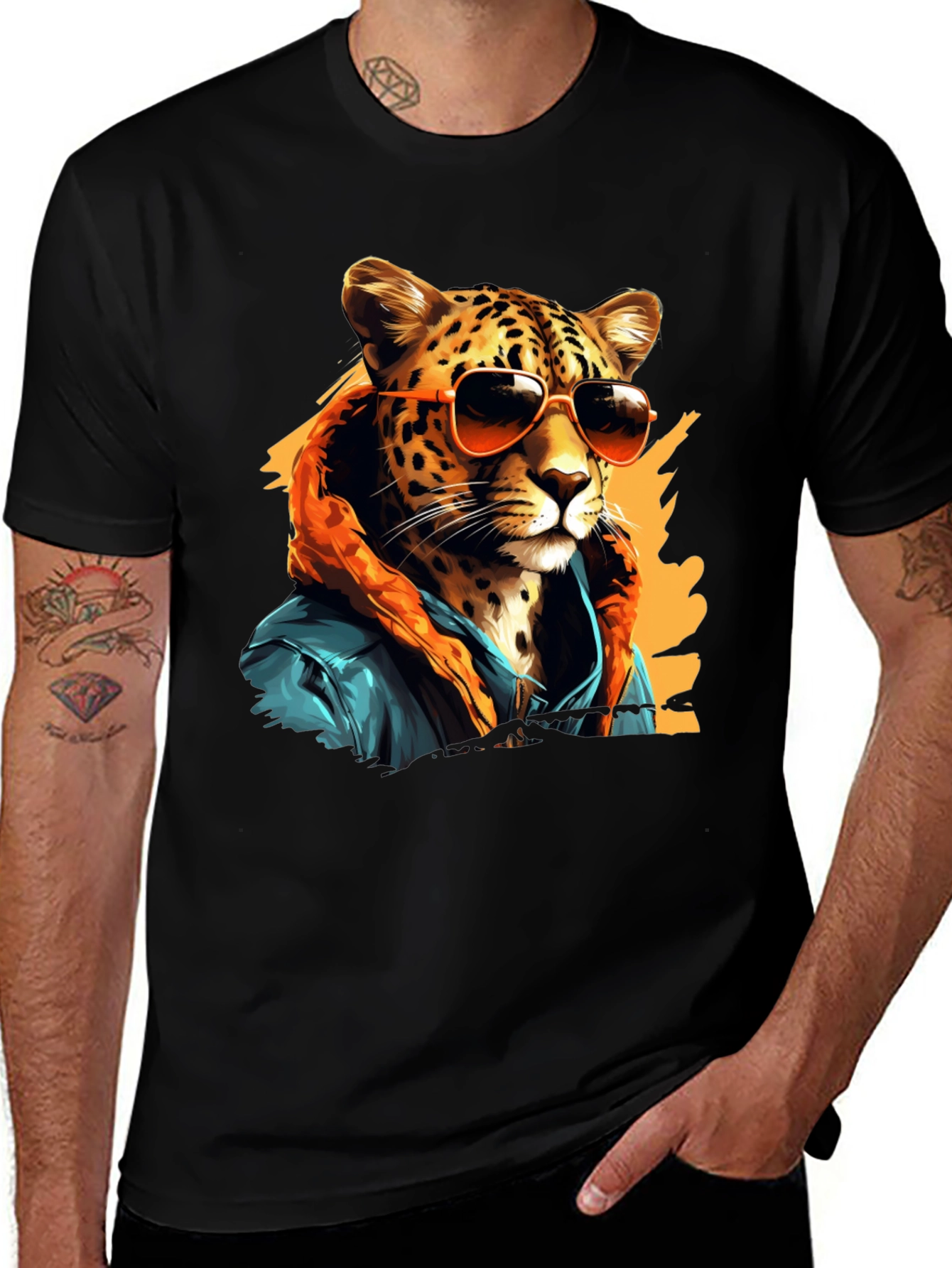 Variant 9 of Cool Leopard Graphic Tee