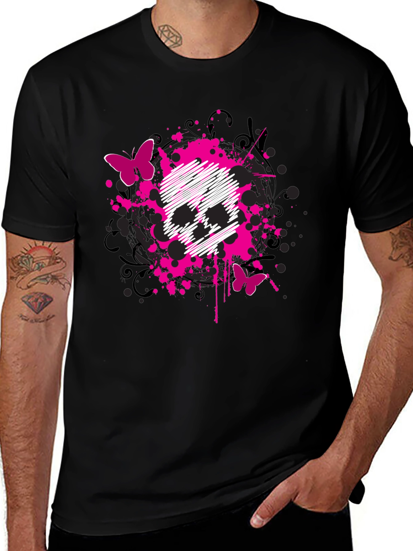 Variant 19 of Skull & Butterfly Graphic Print T-Shirt
