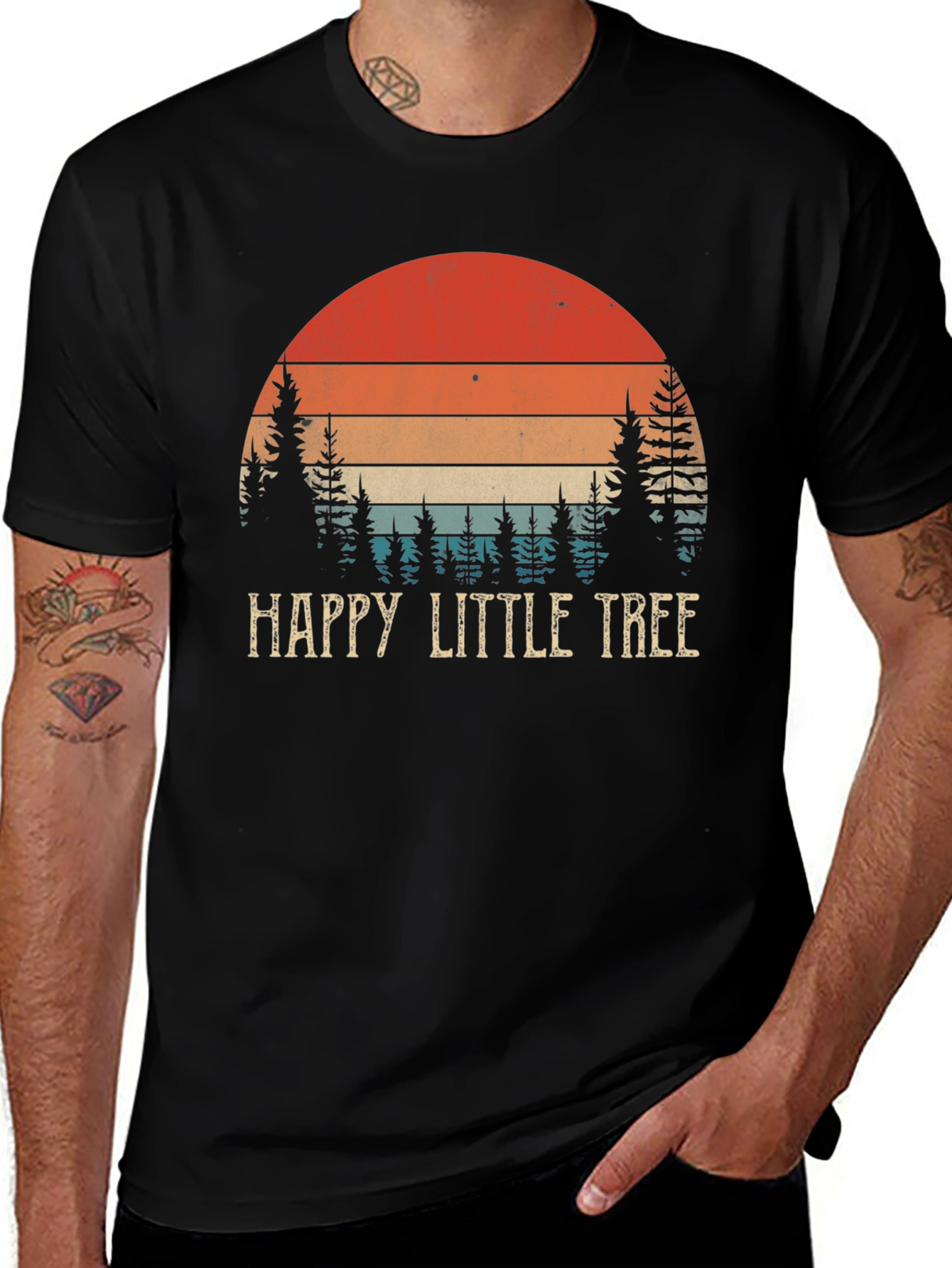 Variant 16 of Happy Little Tree Graphic T-Shirt
