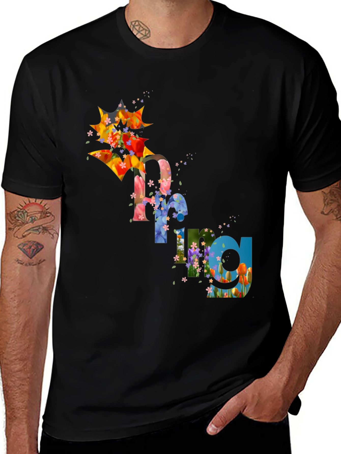 Variant 26 of Spring Floral T-Shirt - Colorful Graphic Tee
