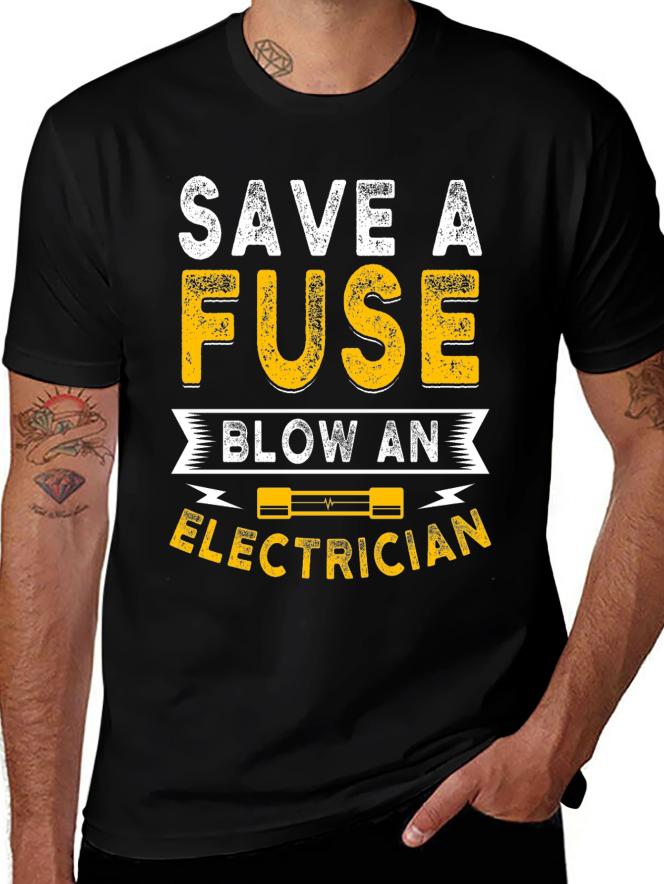 Variant 16 of Save A Fuse Blow An Electrician Funny T-Shirt