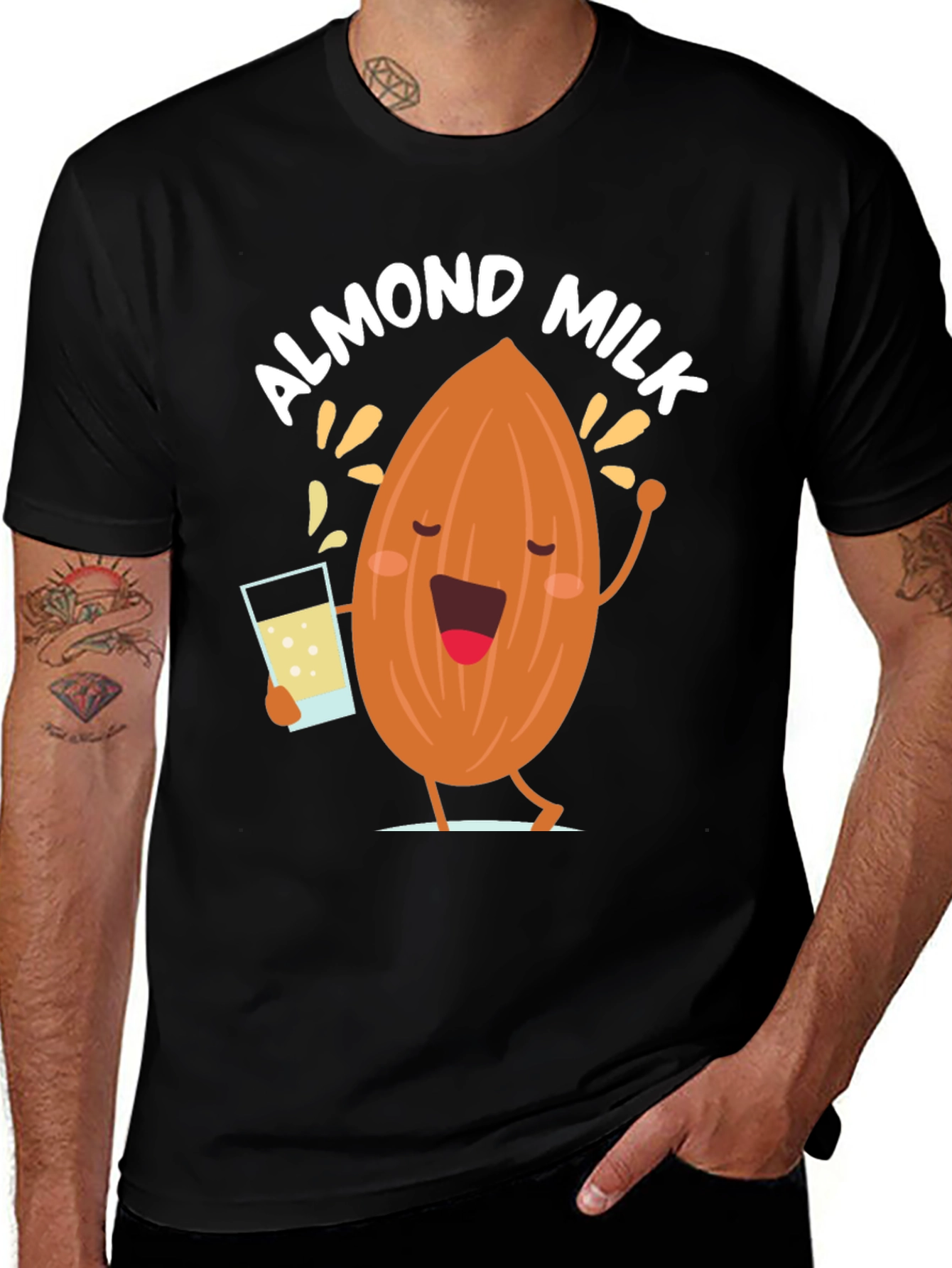 Variant 20 of Almond Milk Graphic Tee - Funny Cartoon T-Shirt