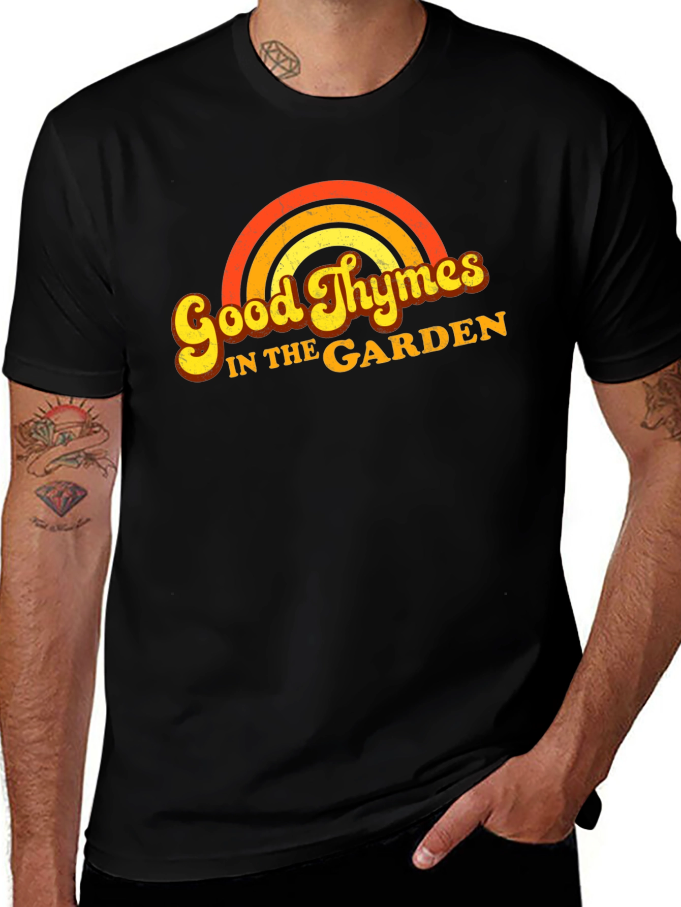 Variant 3 of Good Thymes in the Garden Black T-Shirt