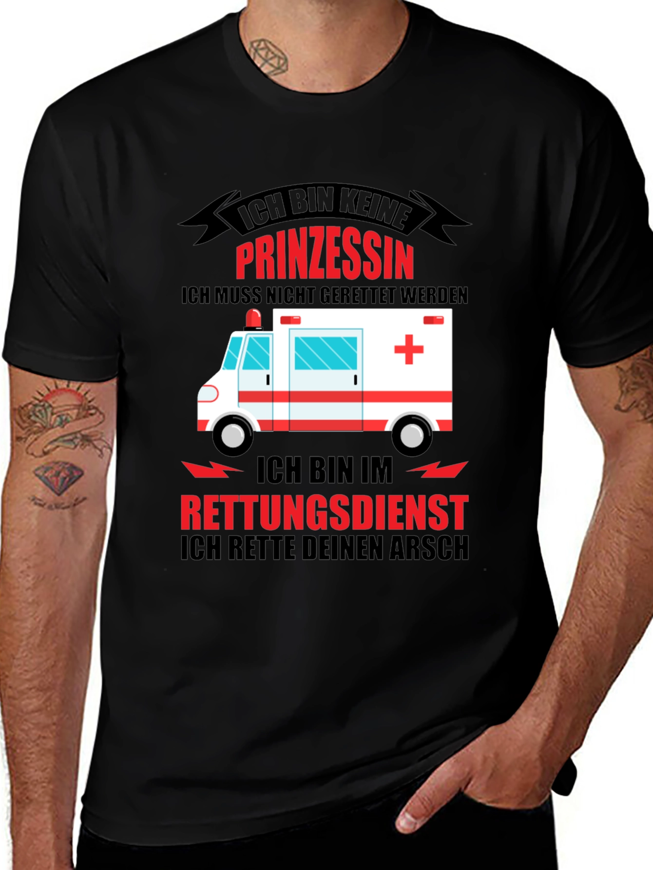 Variant 18 of Paramedic Rescue T-Shirt - Ich Bin Keine Prinzessin