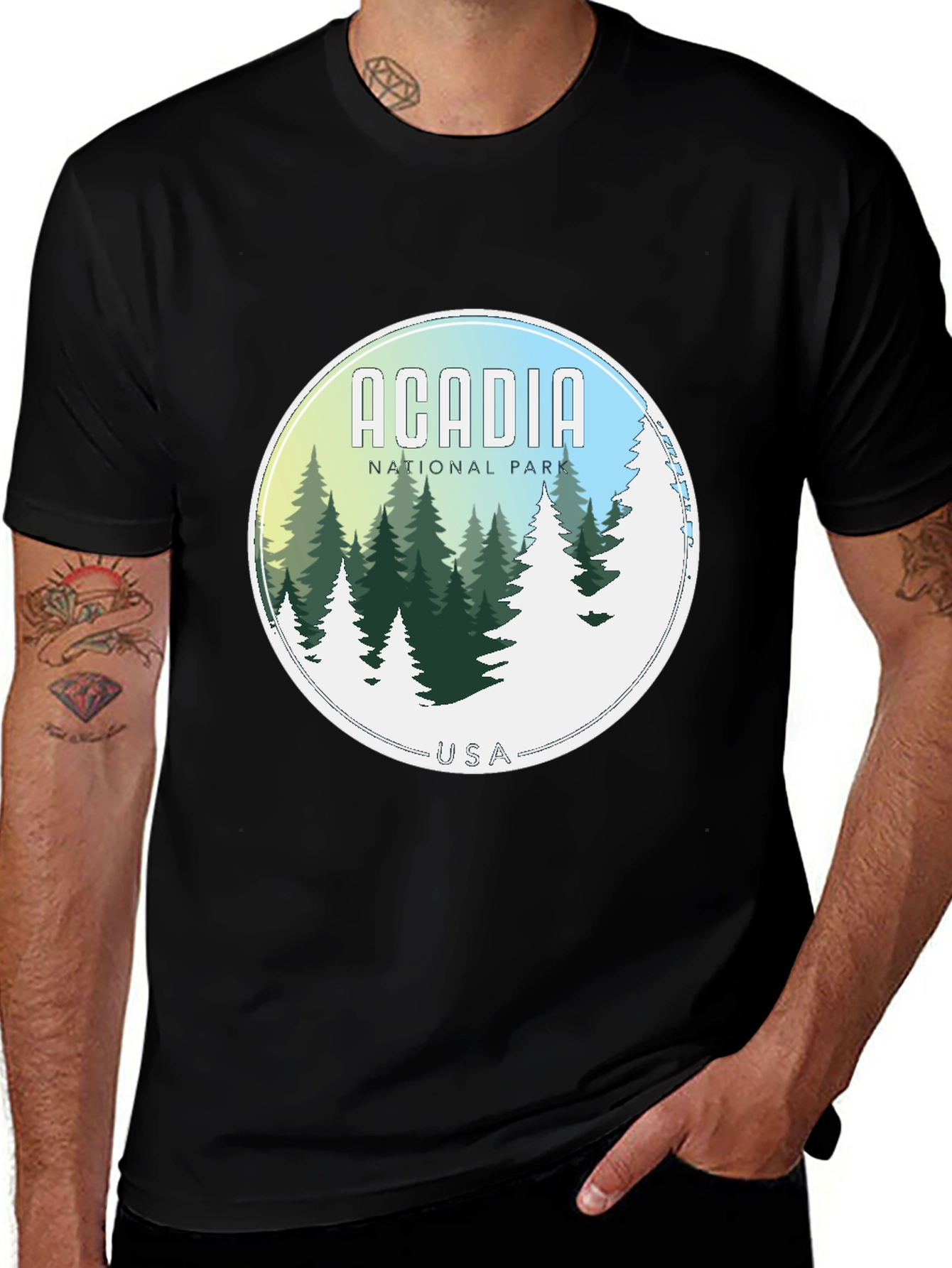 Variant 21 of Acadia National Park Graphic Tee - Black