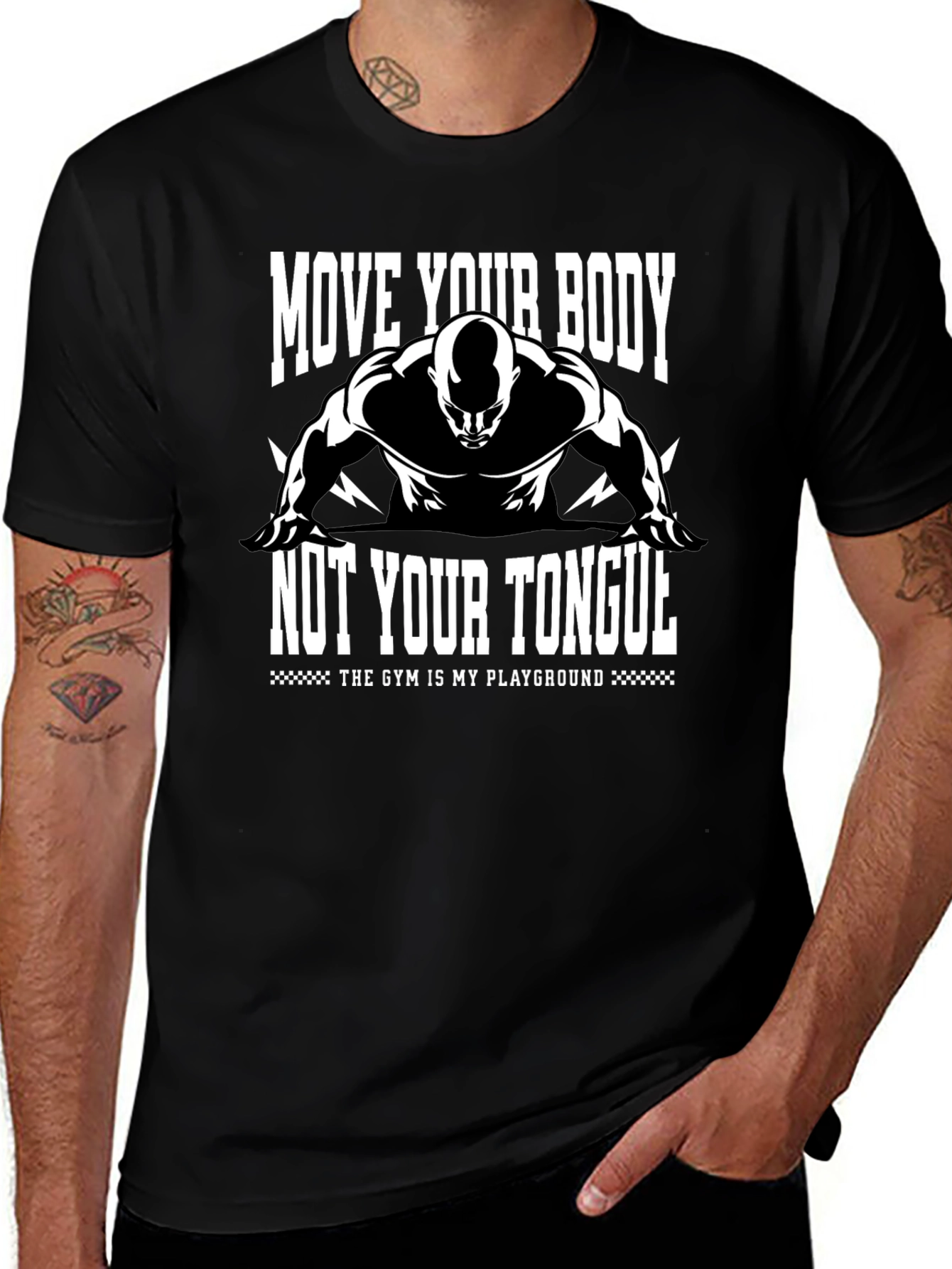 Variant 22 of Gym Motivation T-Shirt: Move Your Body