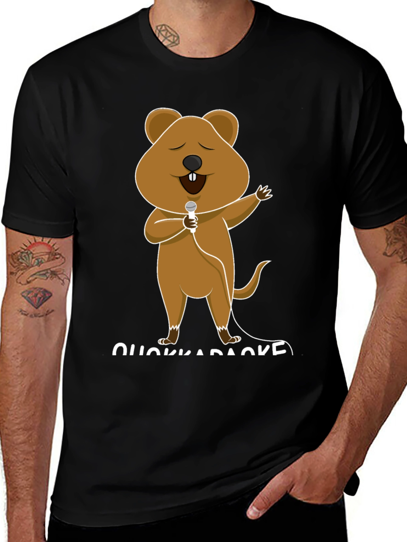 Variant 29 of Quokka Karaoke T-Shirt - Sing Your Heart Out!