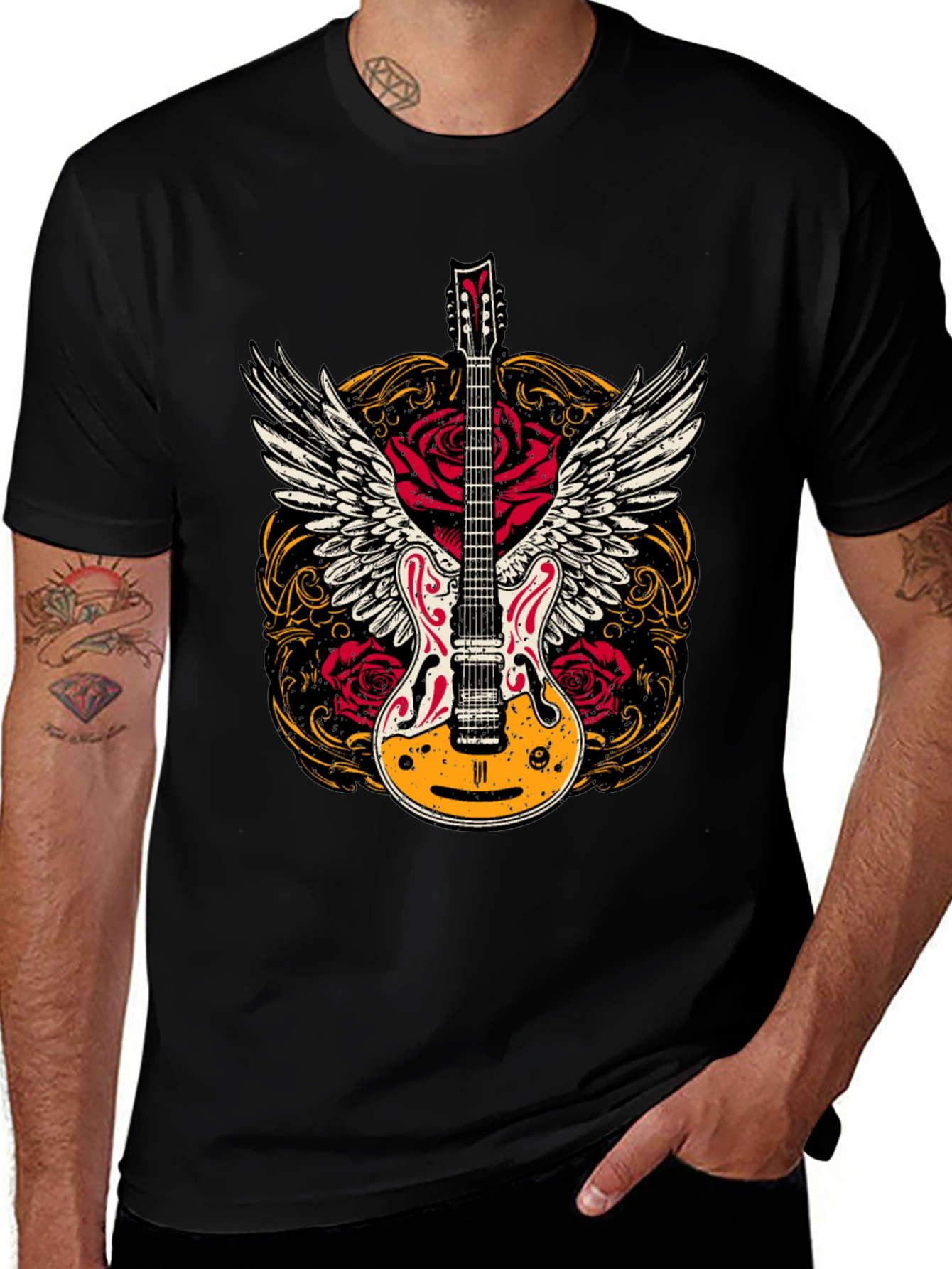 Variant 23 of Guitar Wings T-Shirt - Rock 'n' Roll Style!